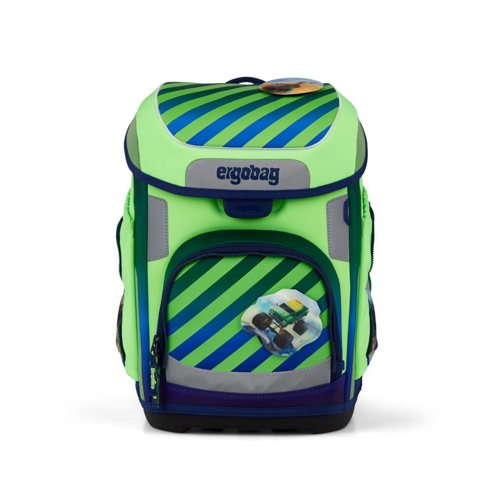 ergobag Schulranzen Cubo (inkl. Etui (befüllt), Schlamperrolle, Sportbeutel und Kletties, 5tlg)