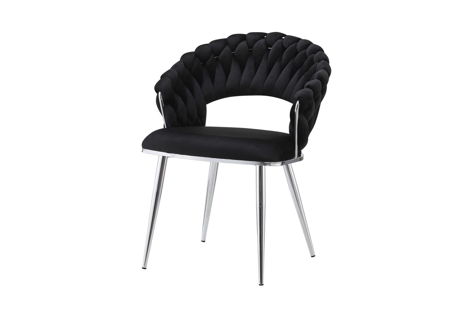 Qiyano Esszimmerstuhl 2er-Set Designstühle mit Flechtrücken günstig online kaufen