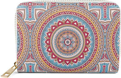 styleBREAKER Geldbörse (1-tlg), Kleine Geldbörse Mandala Ornament Muster