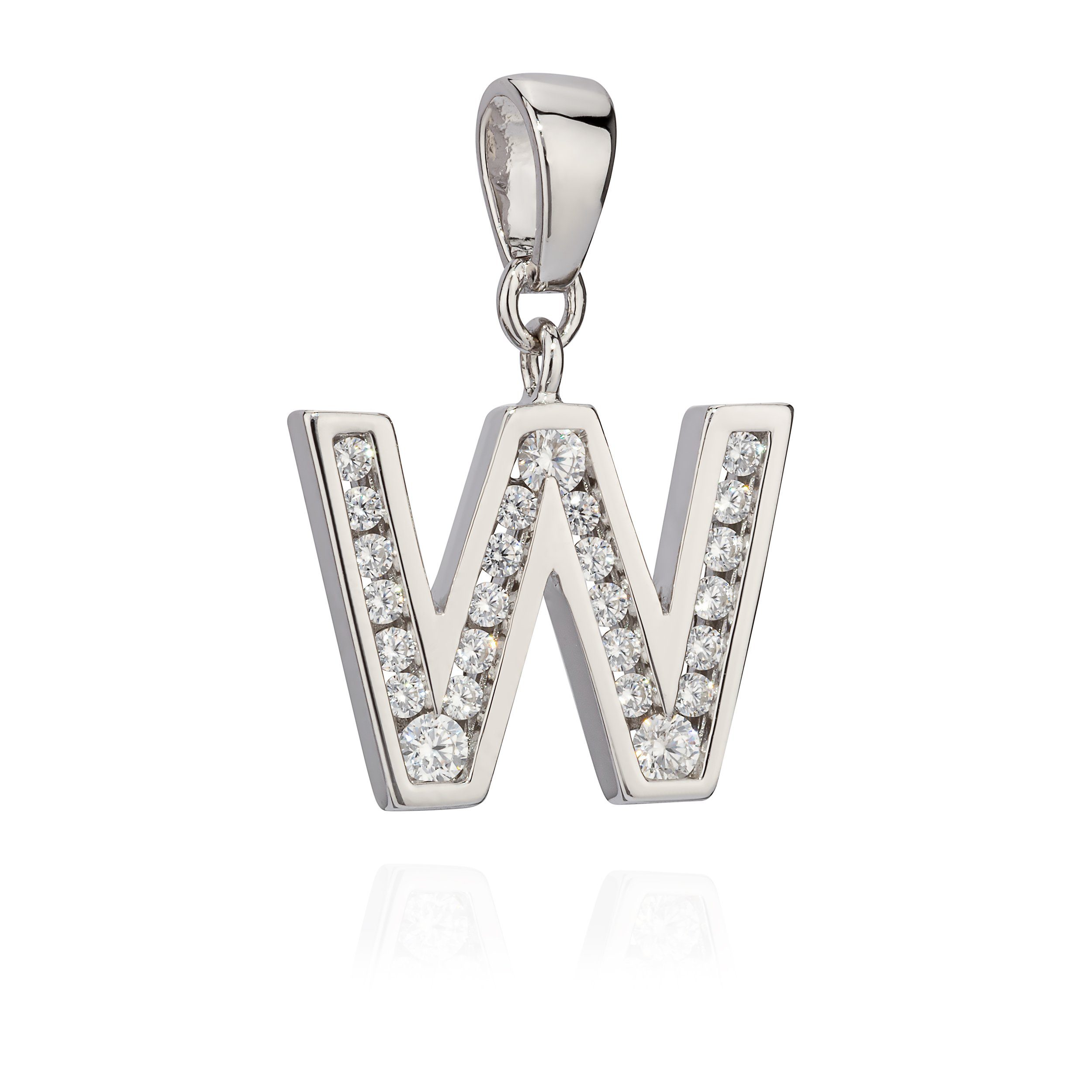 NKlaus Kettenanhänger 13x16mm Kettenanhänger Buchstabe W günstig online kaufen