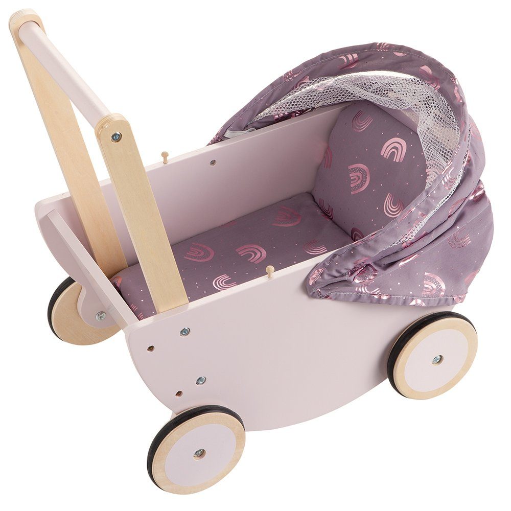 howa Puppenwagen rainbow, aus Holz mit faltbarem Verdeck günstig online kaufen