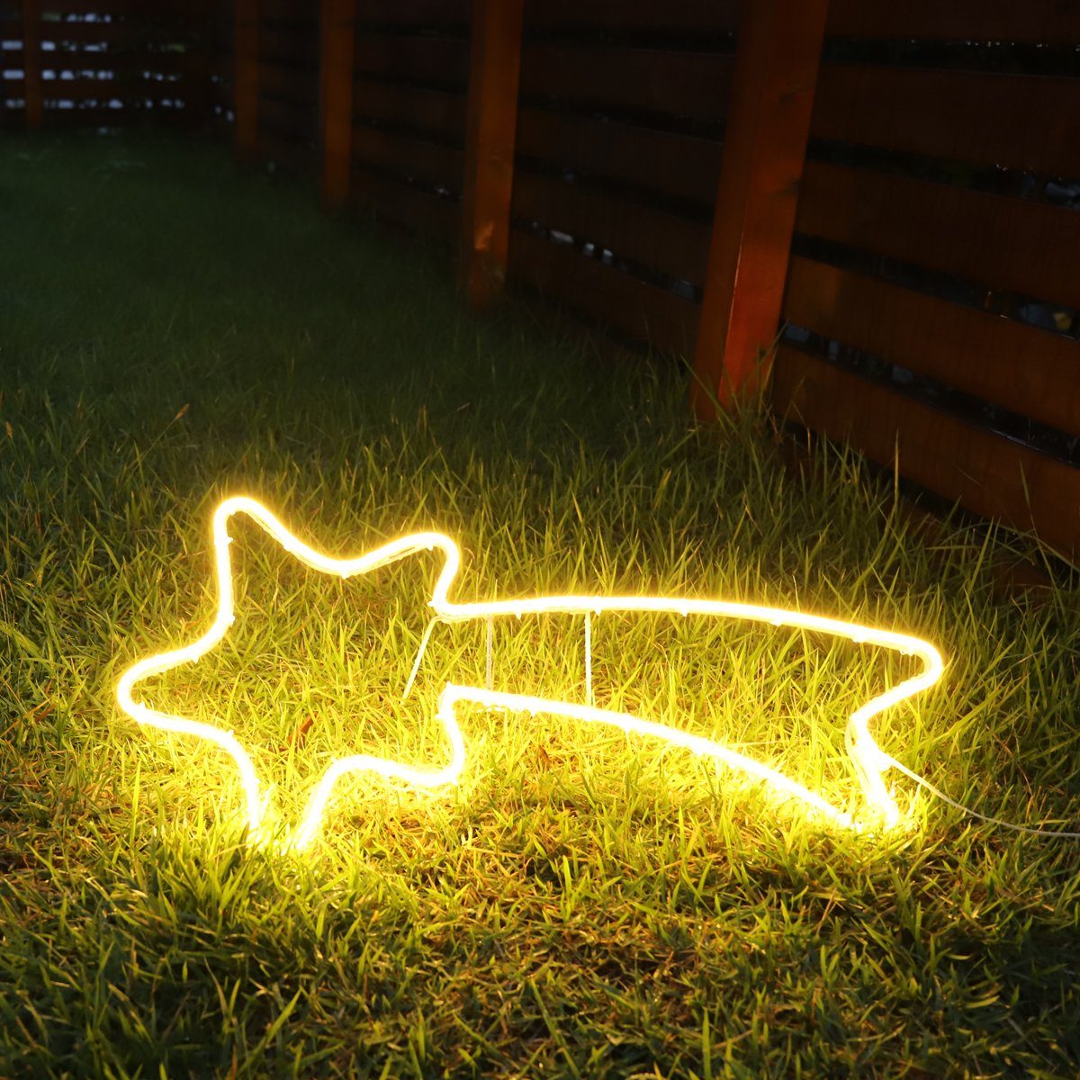 Salcar LED-Lichterkette 70cm 240er LED Neonlicht Stern Außen Sternschnuppe günstig online kaufen