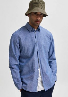 SELECTED HOMME Leinenhemd NEW-LINEN SHIRT unifarben