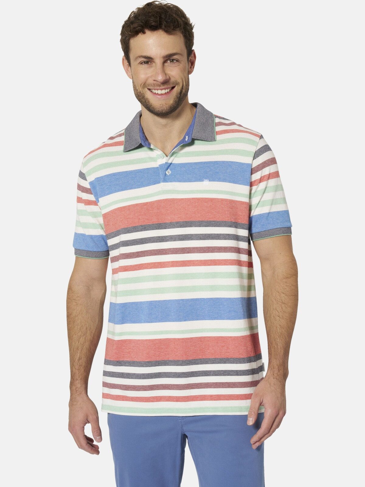 Babista Poloshirt VALLIVI mit zweifarbigen Streifen