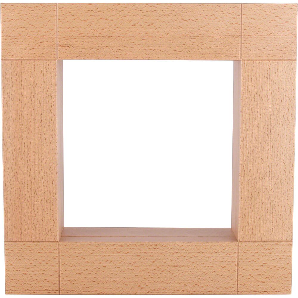 KWO Kunstgewerbe Werkstätten Räuchermännchen Zierrahmen für Kantenhocker, natur (33x33cm) von KWO