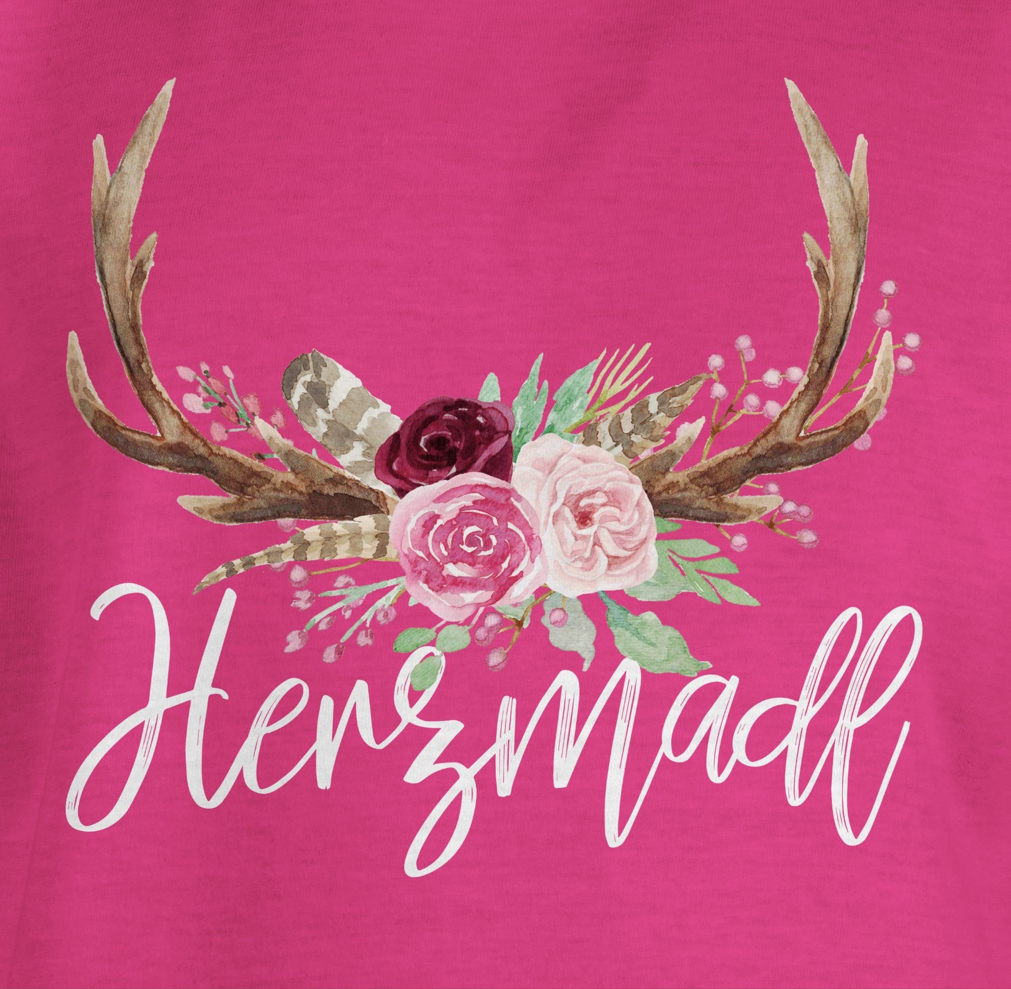 Kinder Herzmadl Oktoberfest Fuchsia Shirtracer Mode T-Shirt für 1 Outfit