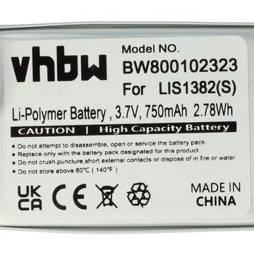 vhbw passend für Sony Portable Reader PRS-300, PRS-300BC, PRS-300RC, Akku 750 mAh