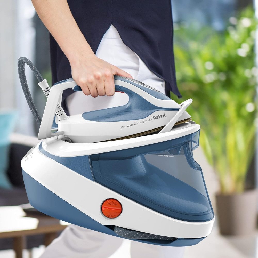 Tefal Dampfbügelstation Pro Express Ultimate II GV9710 - Dampfbügelstation - weiß/blau