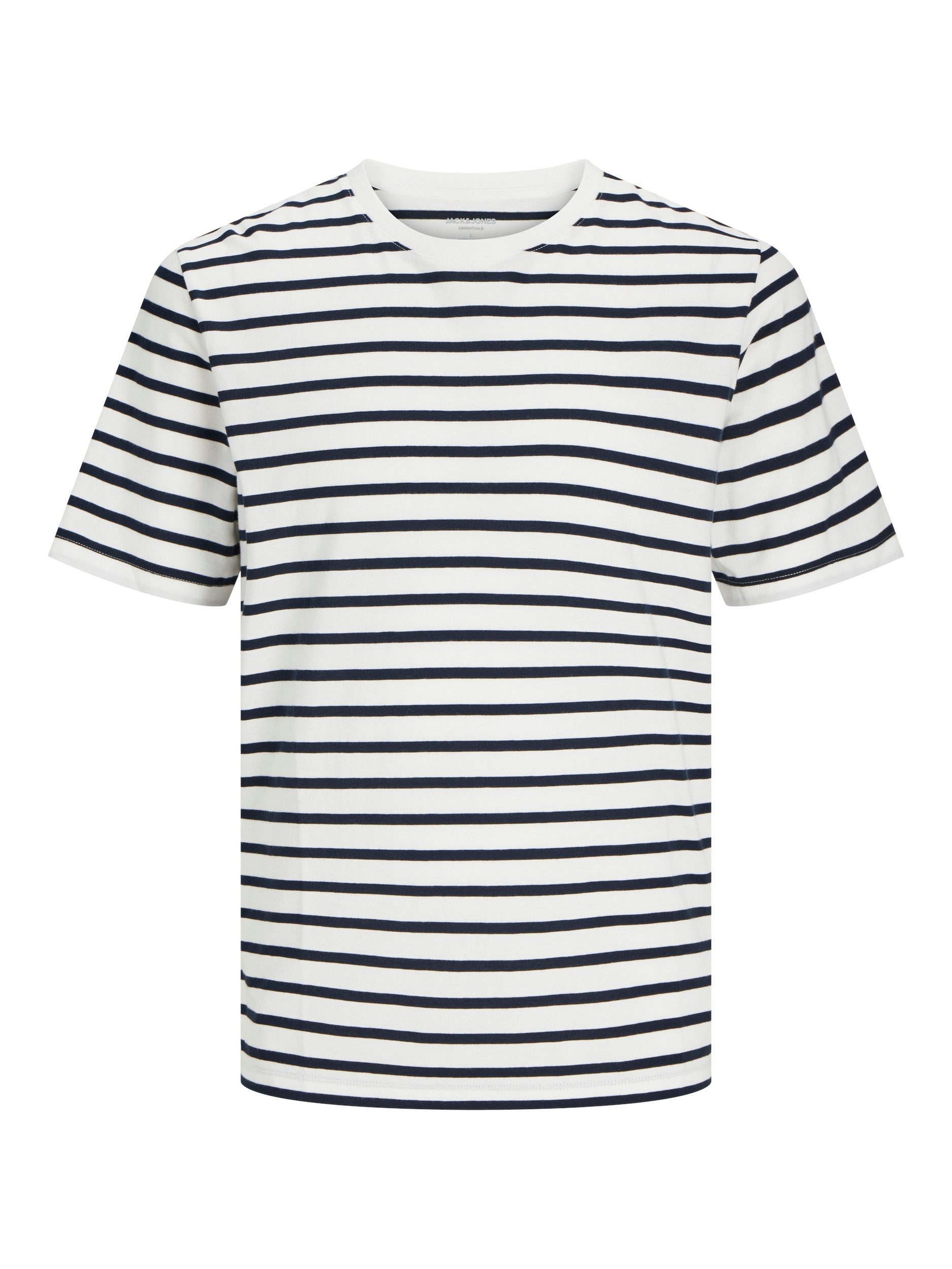 Cloud Dancer Stripes:Navy Blazer