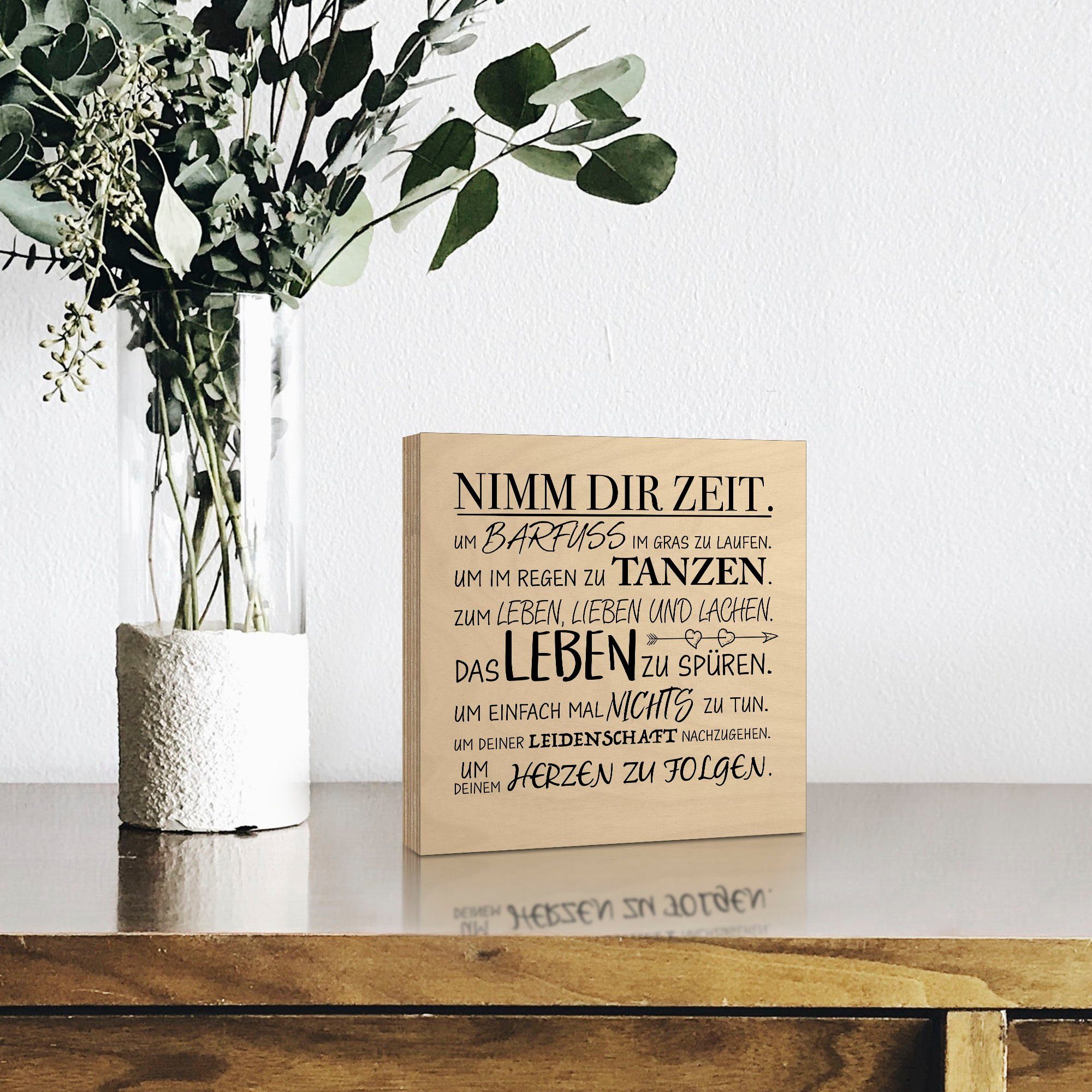 Artland Holzbild Nimm dir Zeit, Sprüche & Texte (1 St)