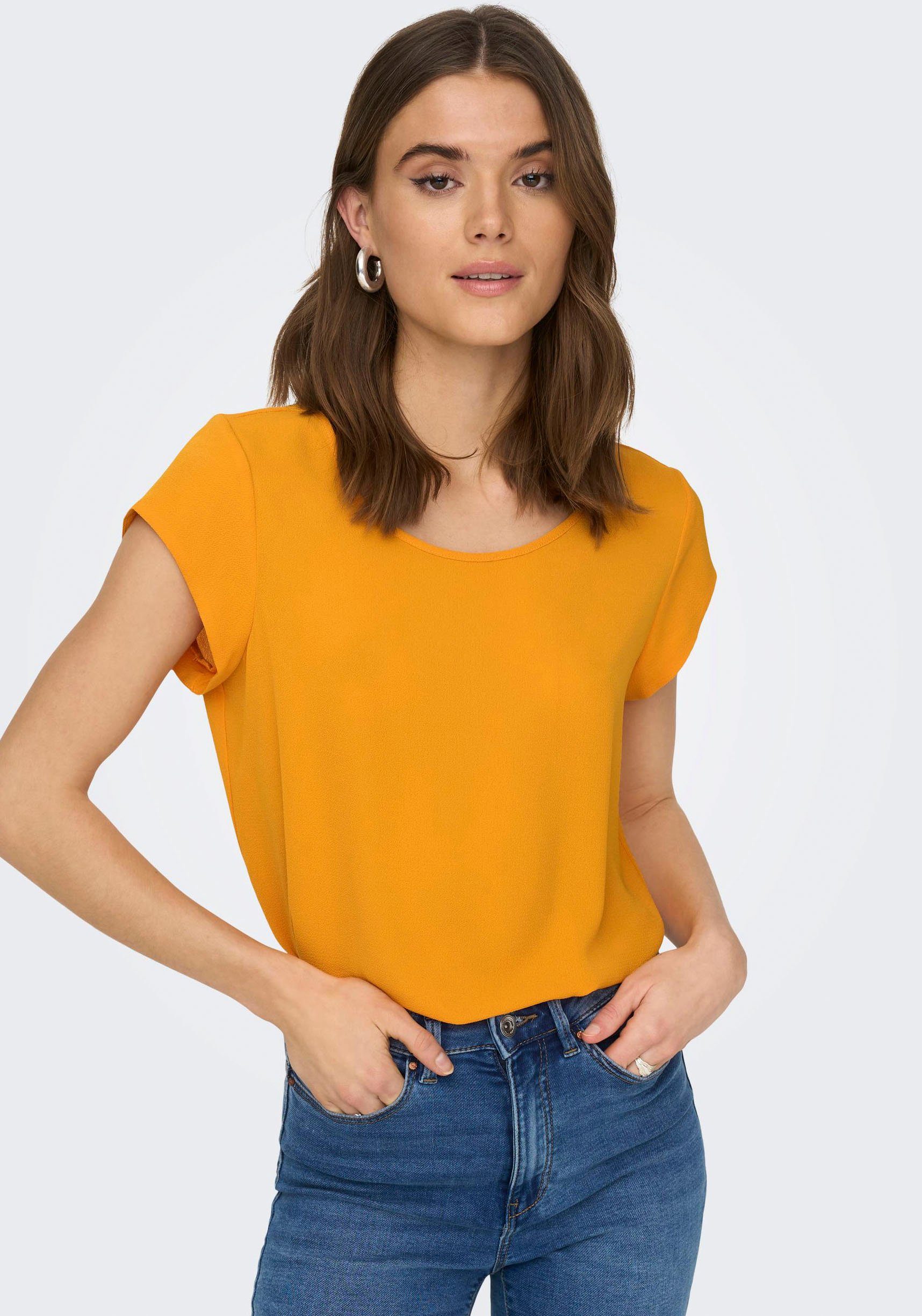 S/S TOP SOLID Apricot ONLVIC ONLY PTM Kurzarmbluse NOOS