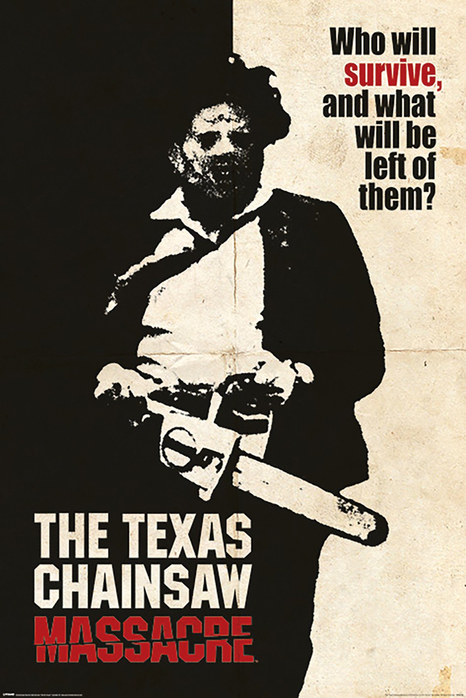 PYRAMID Poster Texas Chainsaw Massacre Poster Who Will Survive? 61 x 91,5 c günstig online kaufen