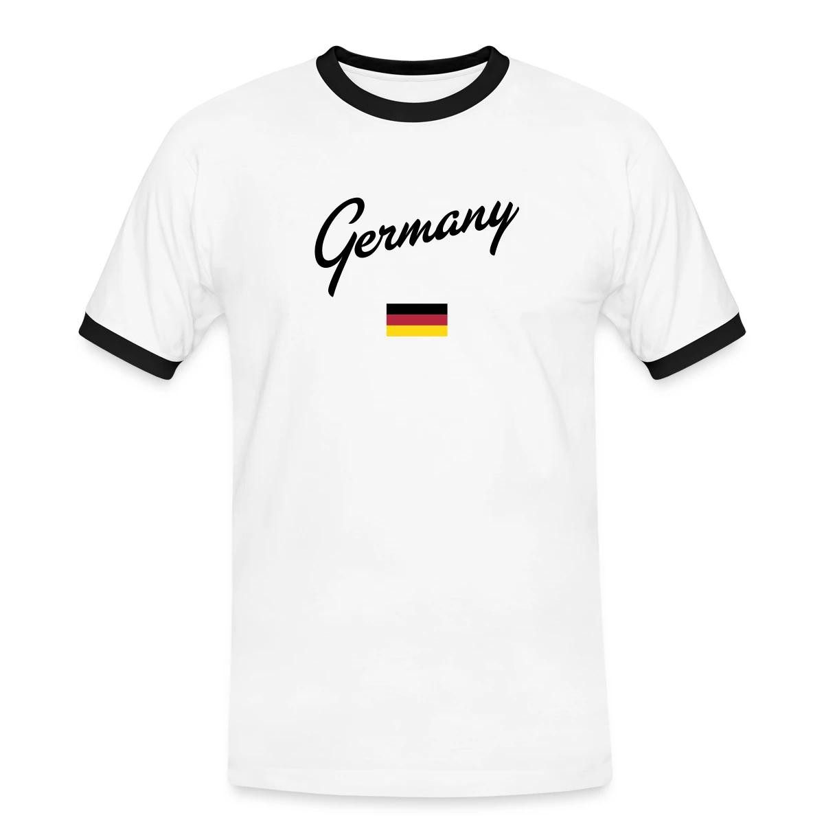 Spreadshirt T-Shirt Germany Schriftzug Deutschland Fan Männer Kontrast T-Shirt (1-tlg)