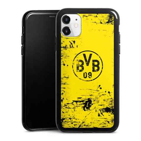 DeinDesign Handyhülle Borussia Dortmund Offizielles Lizenzprodukt BVB BVB Destroyed Look, Apple iPhone 11 Silikon Hülle Bumper Case Handy Schutzhülle