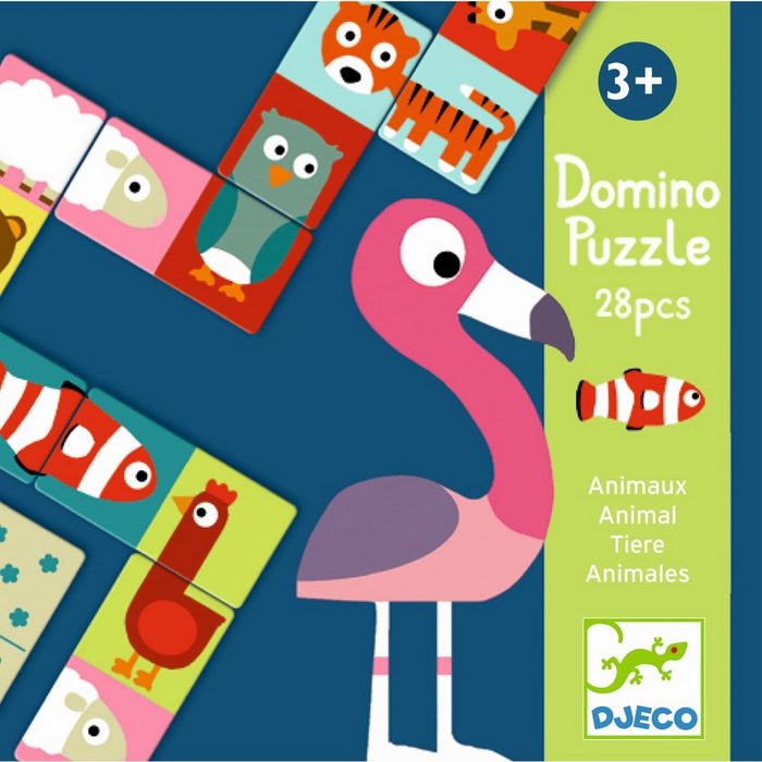 DJECO Puzzle Lernspiele: Domino Animo-puzzle Puzzleteile