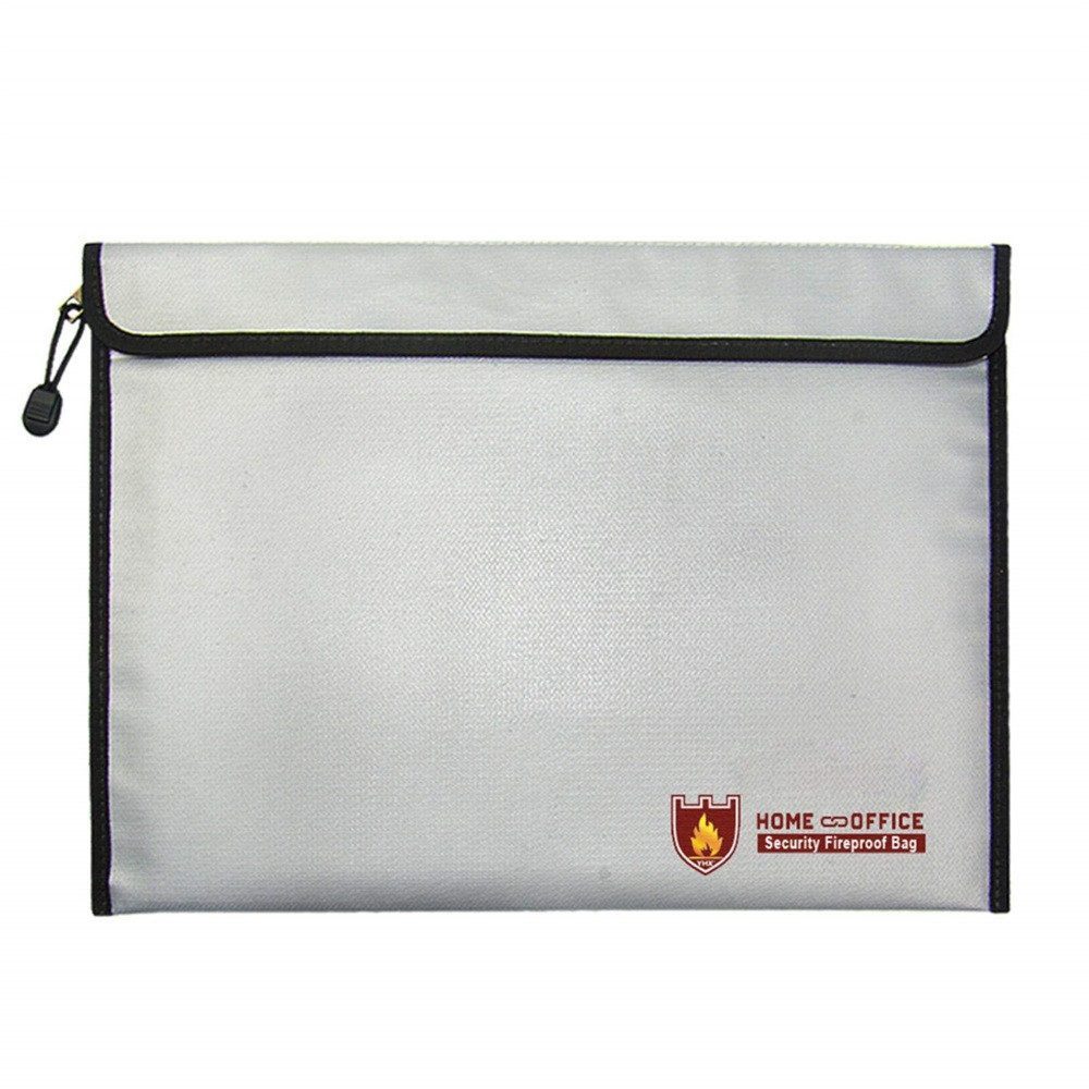AURIVION Schreibmappe Feuerfeste Dokumententasche wasserdicht mit Reißverschluss (Set, 1-St., Wasserdichte Dokumententasche mit großer Kapazität für Wertsachen), Dokumententasche A4 feuerfest, tragbar & feuchtigkeitsbeständig