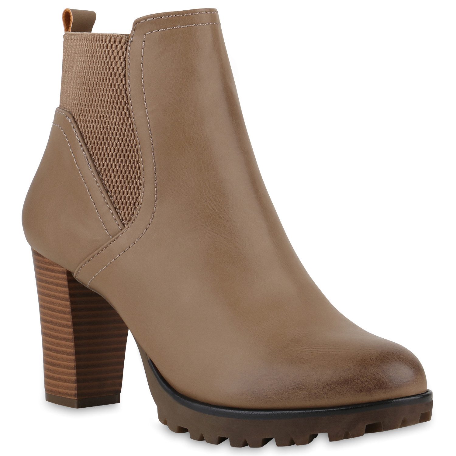 VAN HILL 812569 Chelseaboots Gefütterte Chelsea Boots Damen Block Absatz St günstig online kaufen