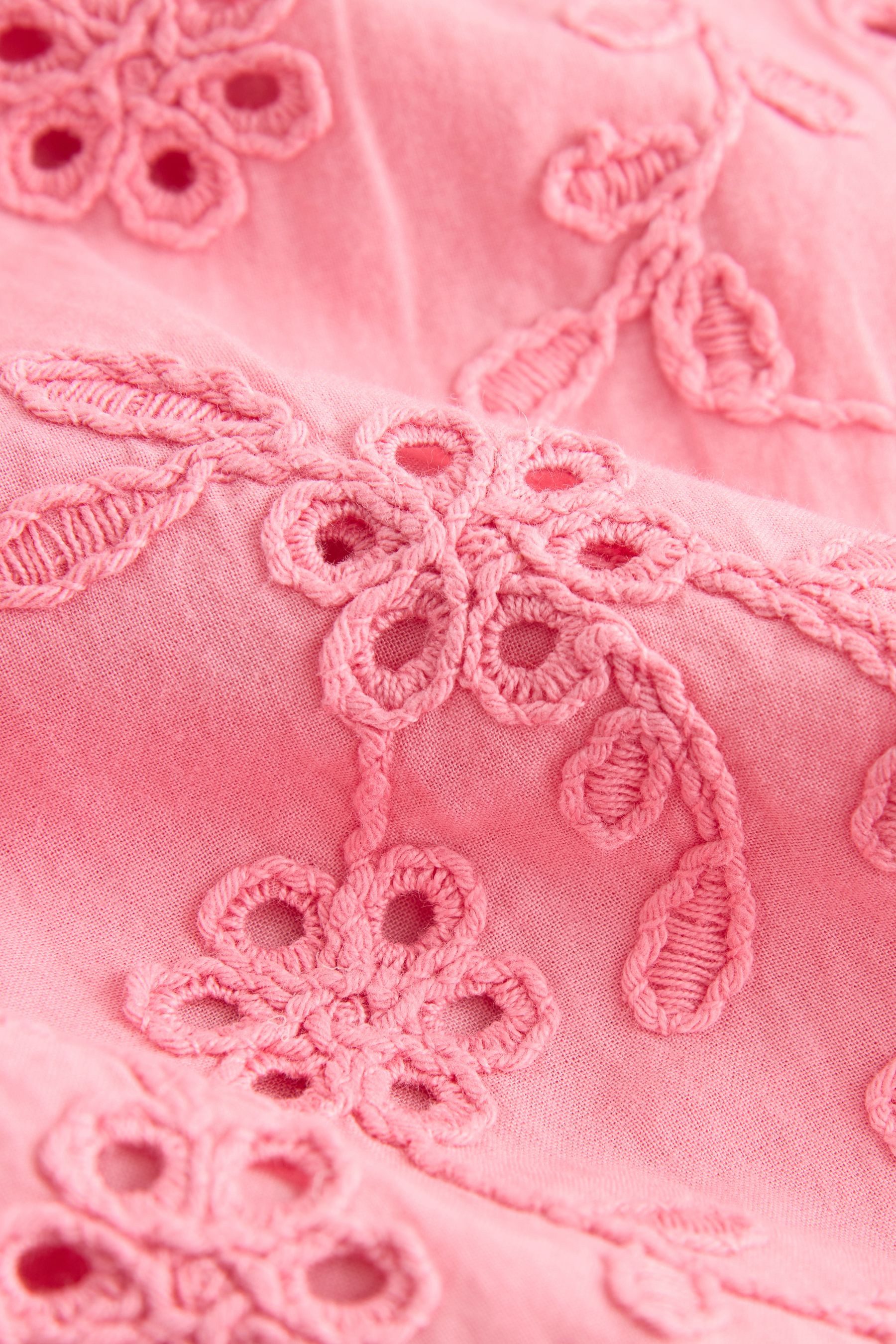 Next Blusenshirt Kurzarmbluse Blumenstickerei 100% Baumwolle (1-tlg) günstig online kaufen