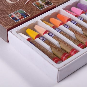 BK BILDERRAHMEN KOLMER Malkreide Öl Pastellkreide, Ø 1 cm, 7,4 cm, 18 Farben Set, Ölkreiden