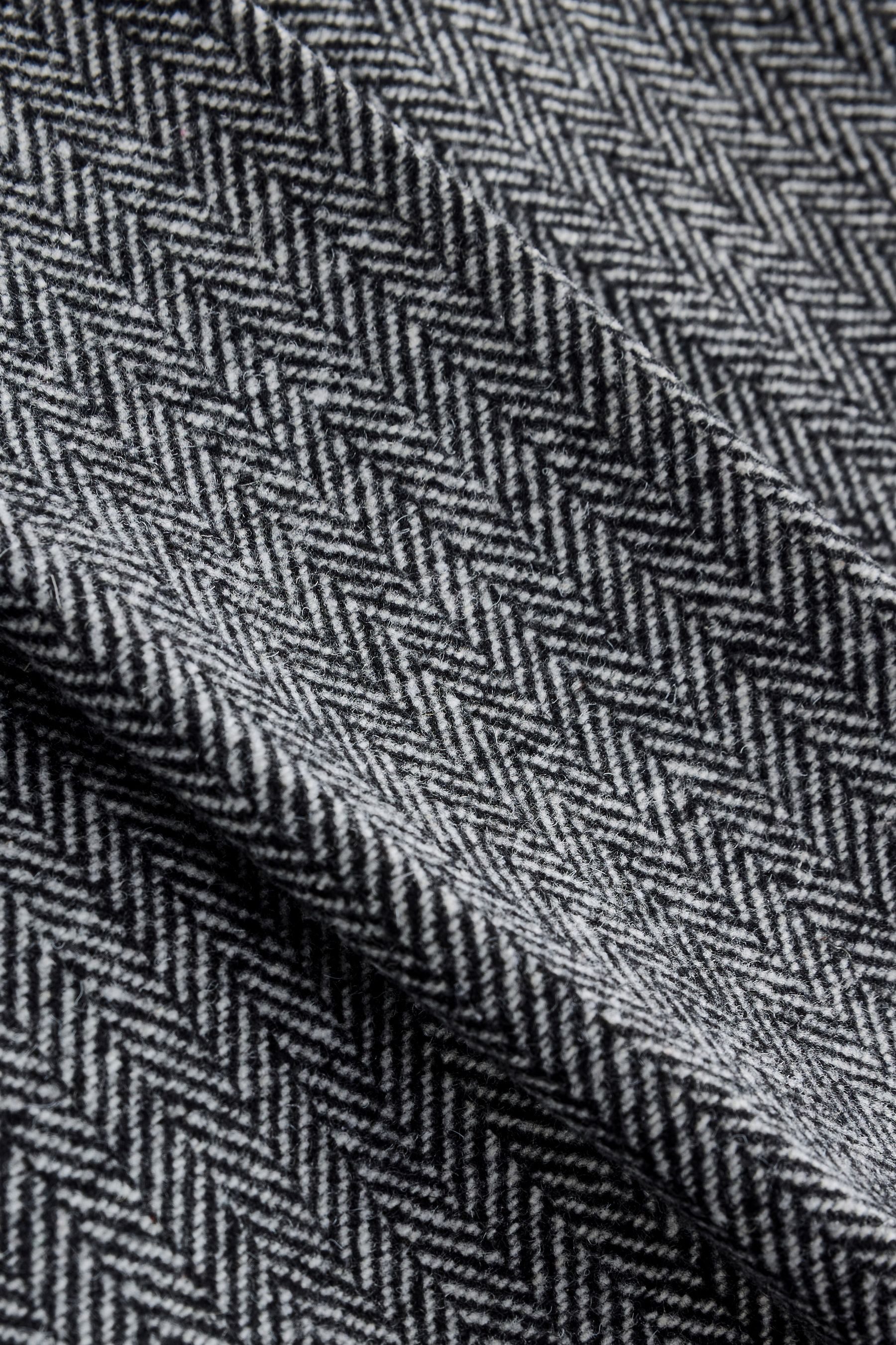 Next Stoffhose N. Premium Hosenrock mit Fischgrätmuster und Wolle (1-tlg)