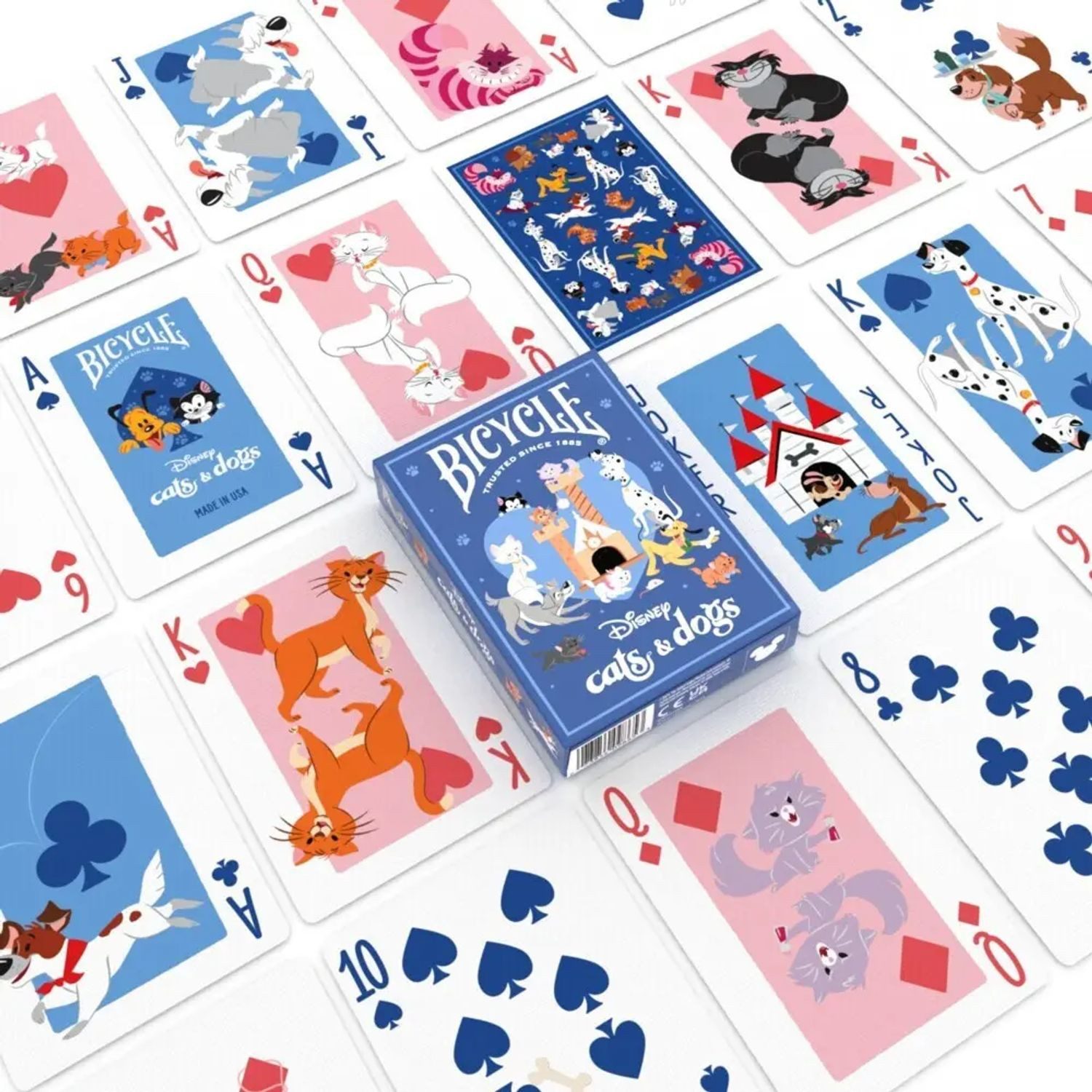Cartamundi Spiel Bicycle Disney Cats and Dogs (Designer Spielkarten, Poker, Skat)