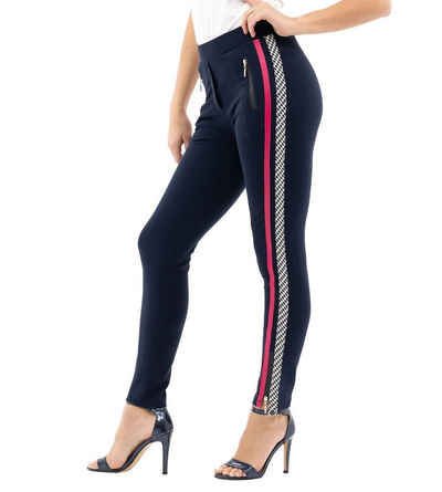 incasual Treggings Stoffhose figurbetont mit Paspelstreifen