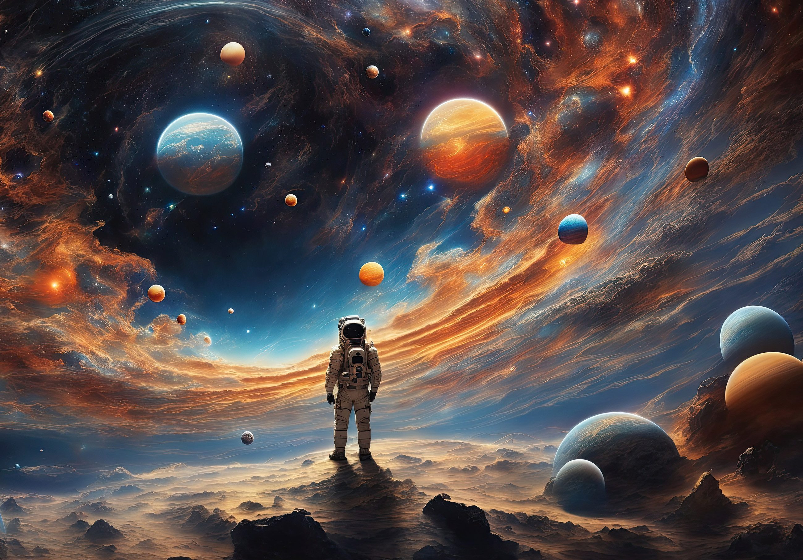 Wallarena Fototapete Galaxie - Mehrfarbig - Jugendliche - Vlies - Schlafzimmer, glatt, 152x104cm