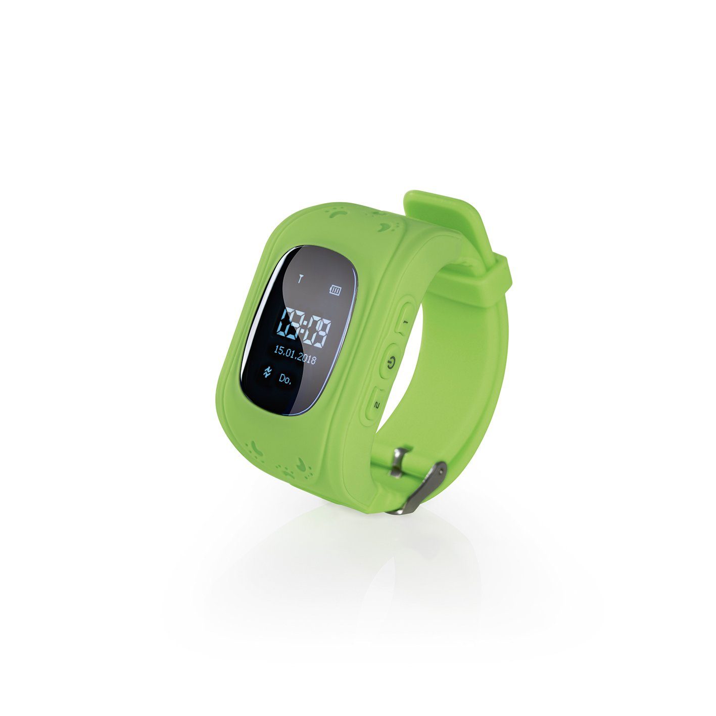 EASYmaxx Armbanduhr Kids Smart Watch OLED in Limegreen Smartwatch, GPS/LBS-Standortlokalisierung per App, Telefonieren, Sprachnachrichten