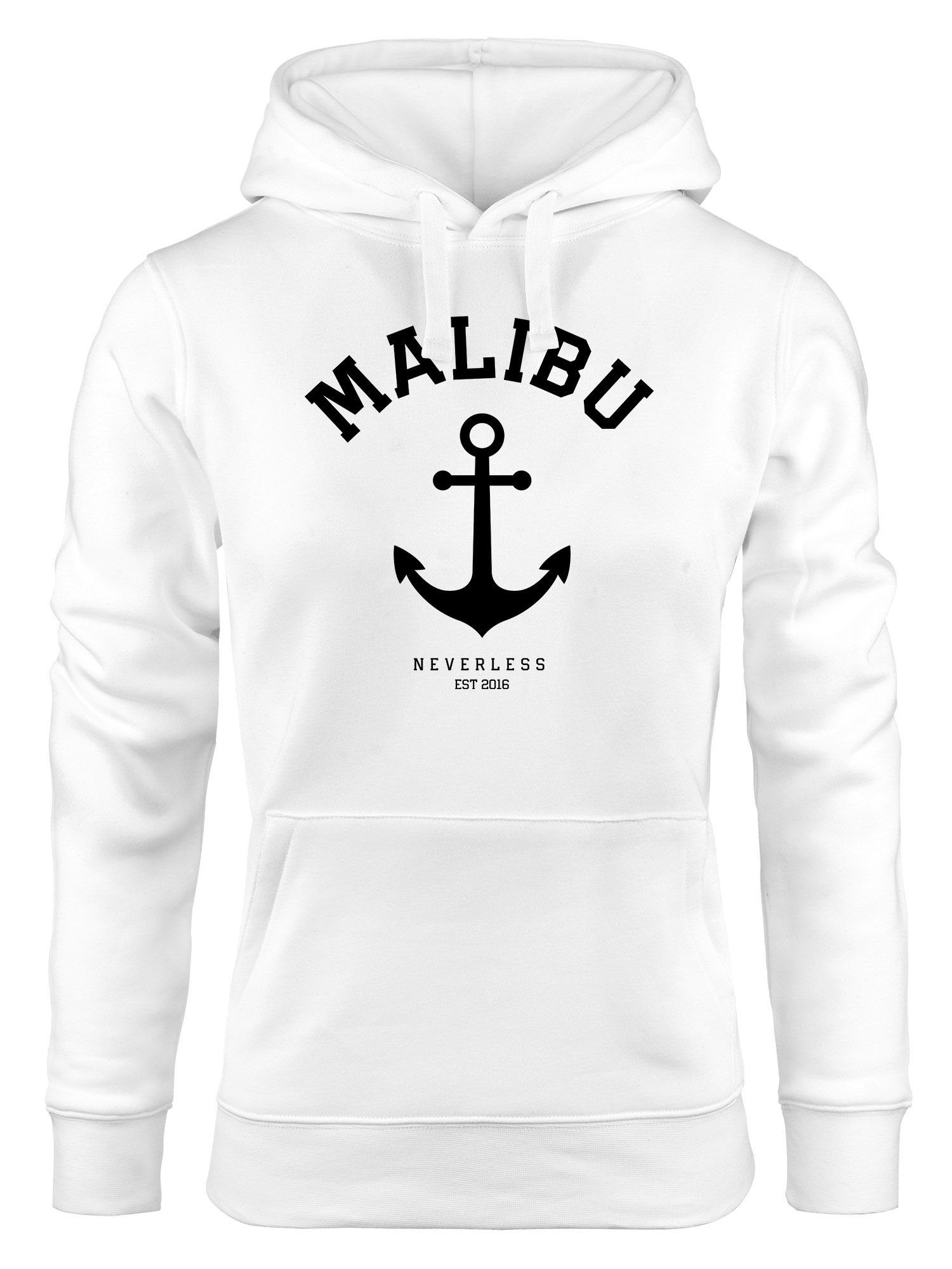 Neverless Hoodie Hoodie Damen Anker Malibu Anchor Kapuzen-Pullover Neverless®