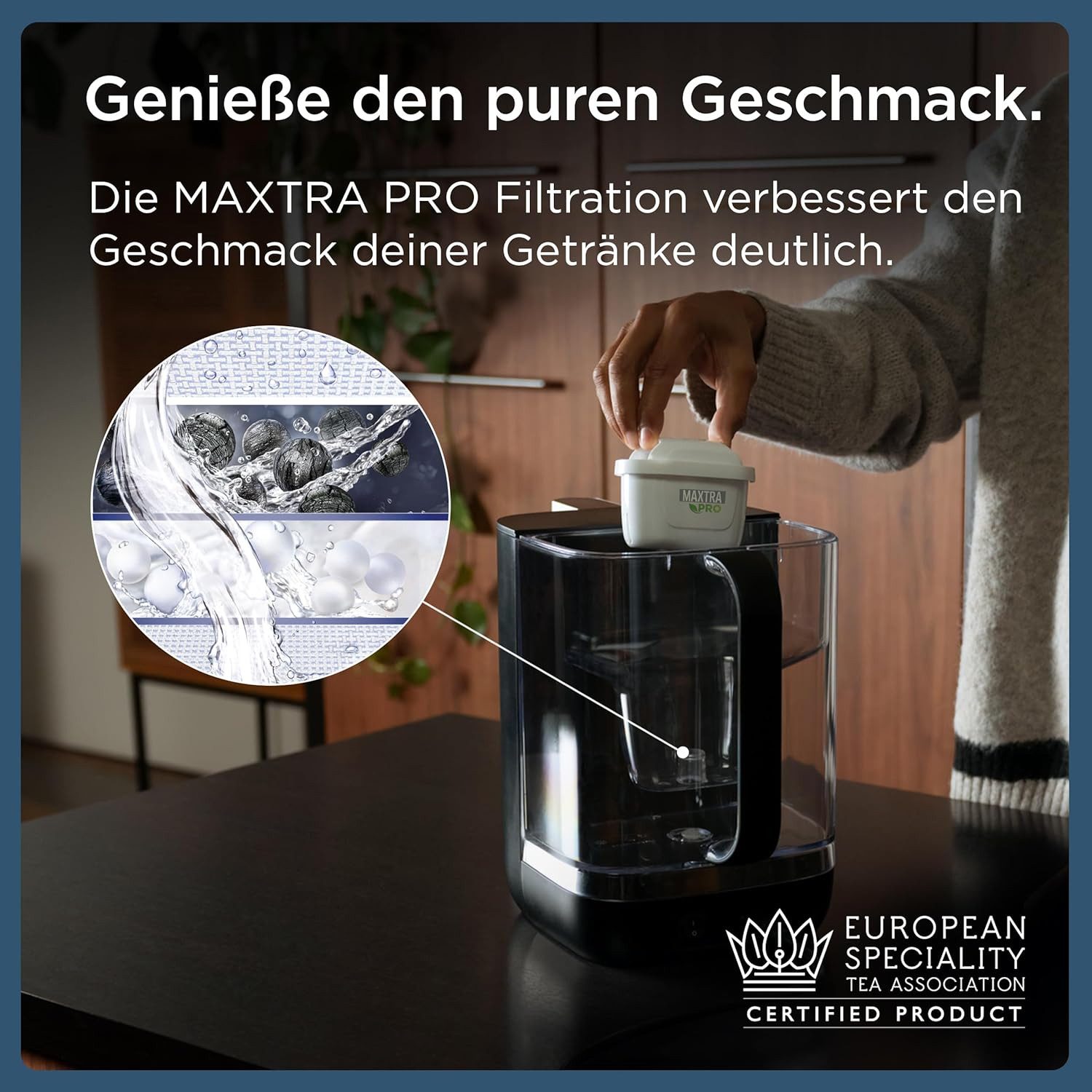BRITA Heißwasserspender Cube inkl. Brita Wasserfilter, 4 l, 2150 W, MAXTRA PRO Filtartion, UV-C-Technologie, Temperatureinstellung