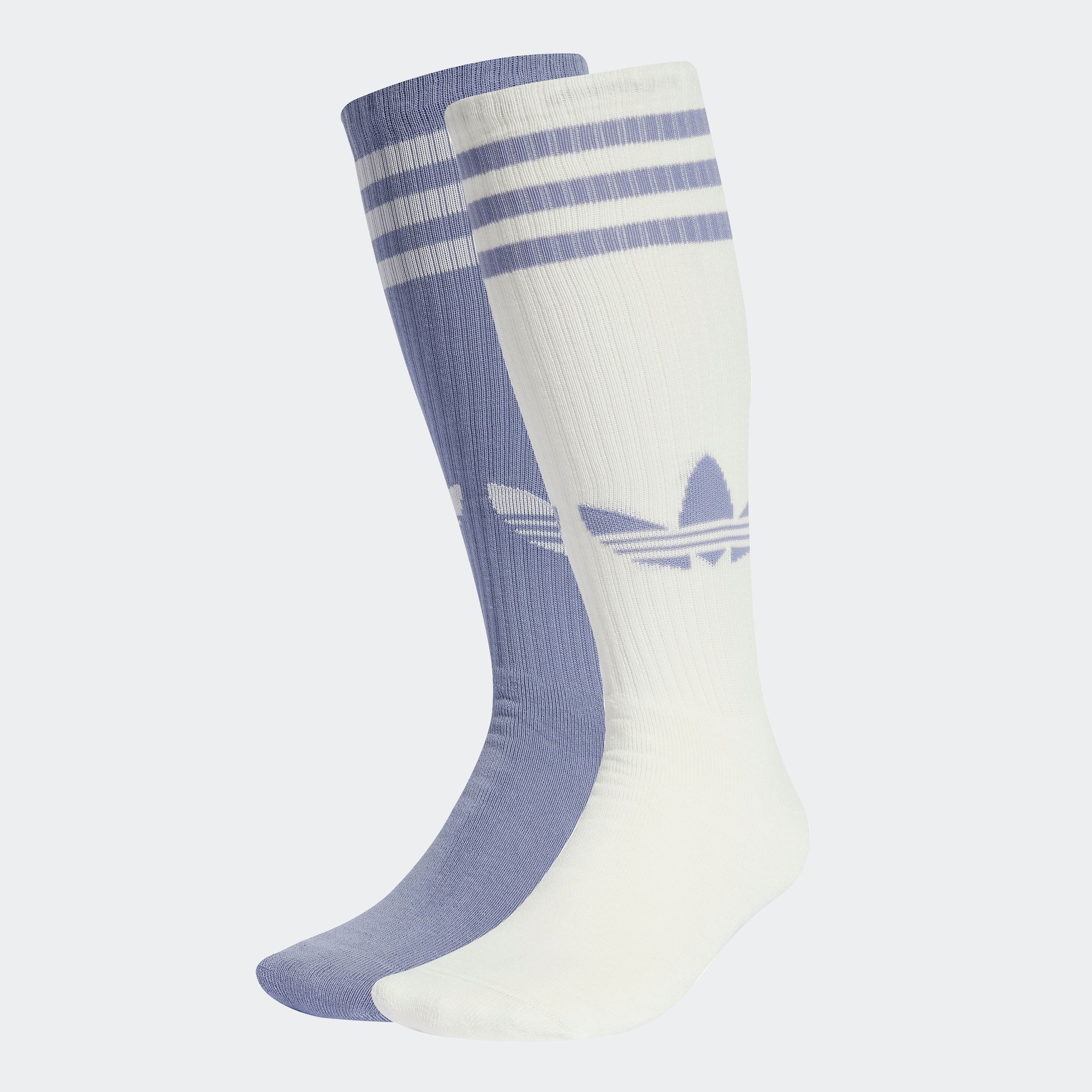 adidas Originals Sportsocken KNIESTRÜMPFE, 2 PAAR (2-Paar) knielang, mit klassischen drei Streifen und kontrastierendem Logo
