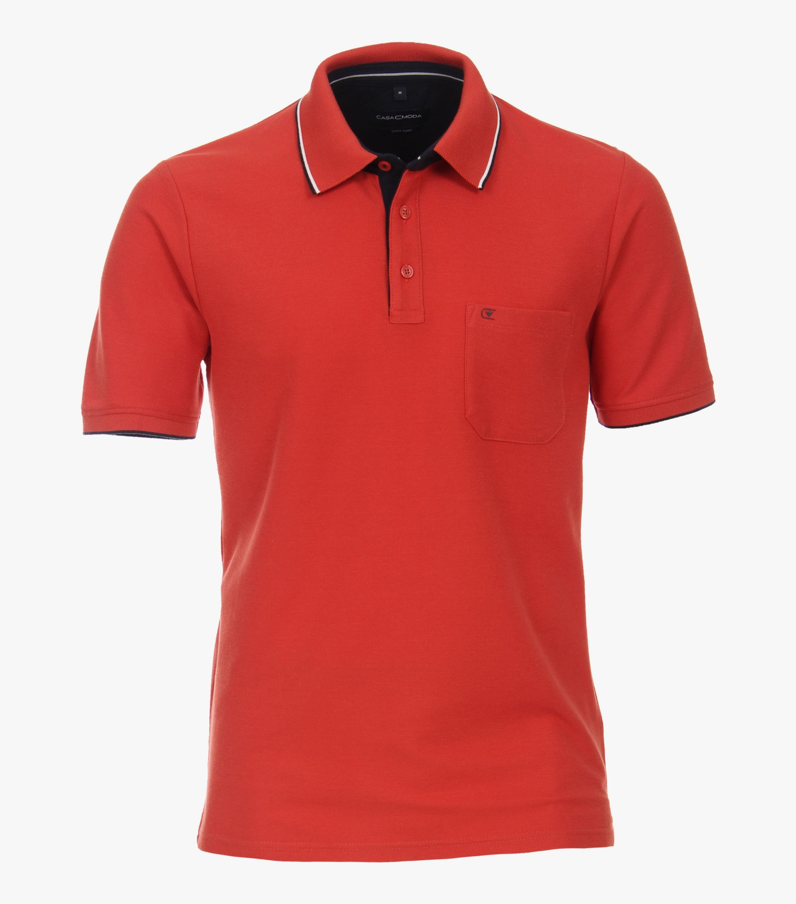 CASAMODA Poloshirt 923877300 Hochwertiger Baumwollmix mit Stretchanteil, Normale Passform Hellrot 404