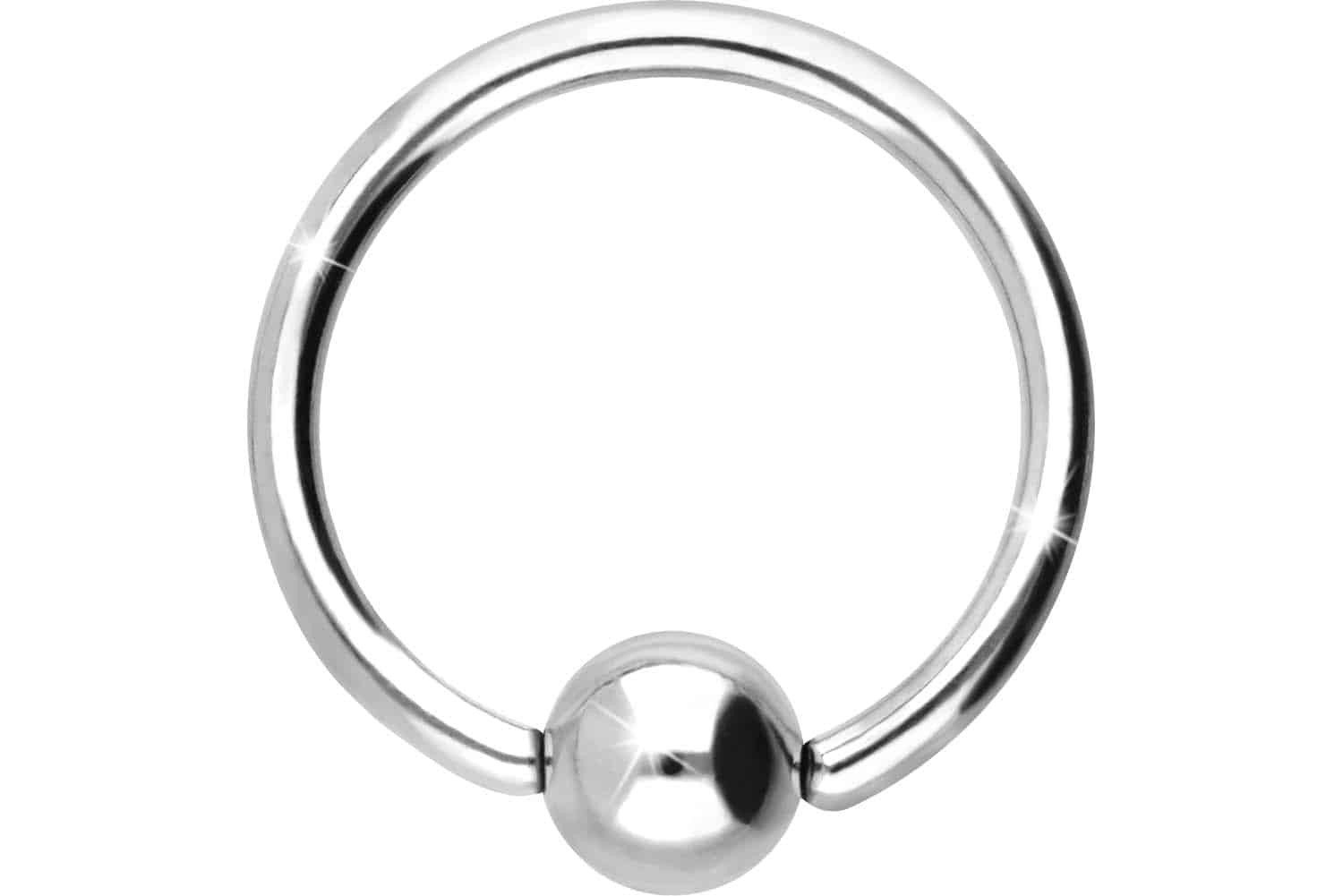 PIERCINGLINE Nasenpiercing Titan Klemmkugelring (Klemm-Ringe, 1-tlg)