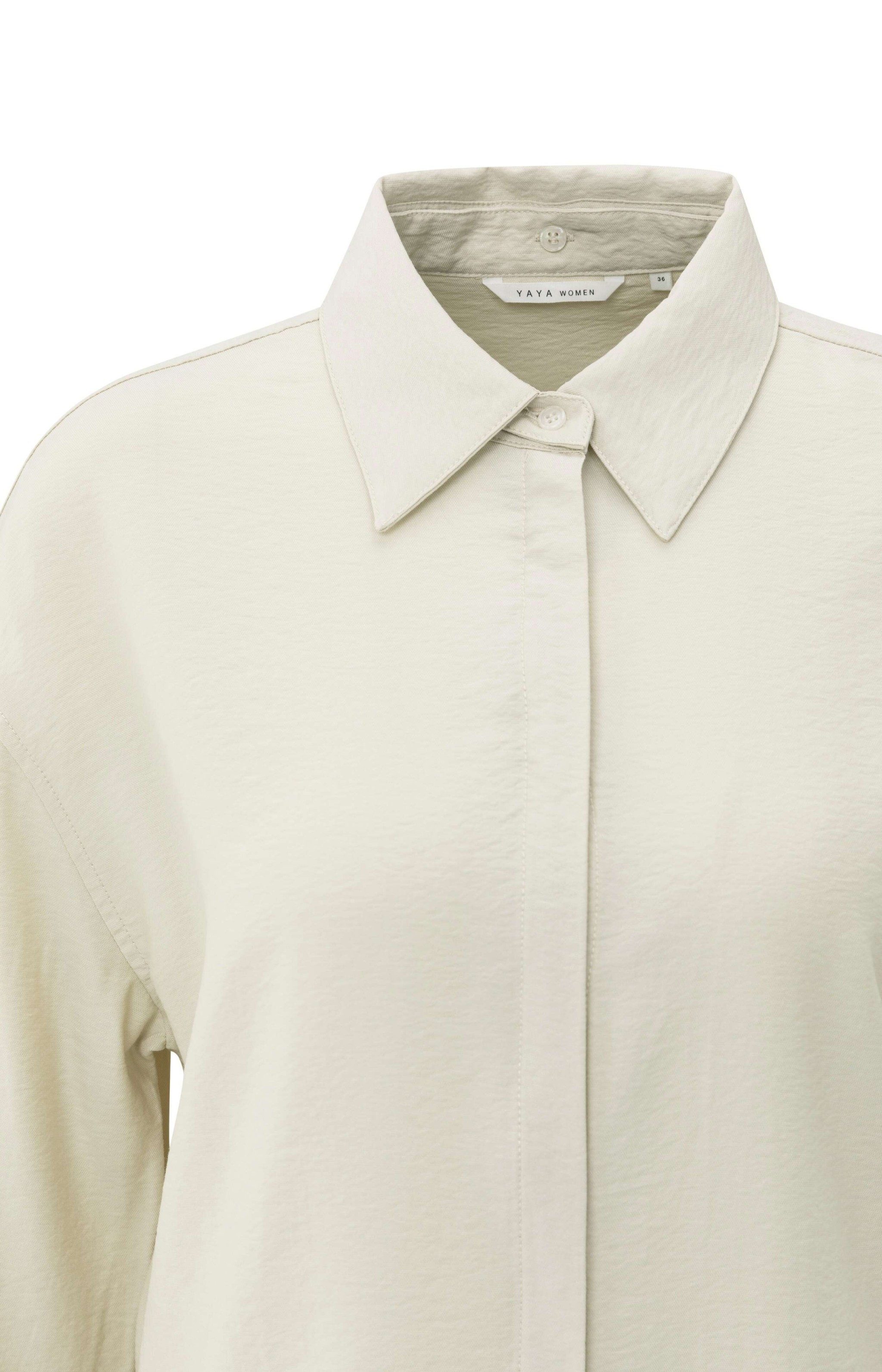 YAYA Kurzarmbluse Lange Bluse mit Bündchen günstig online kaufen
