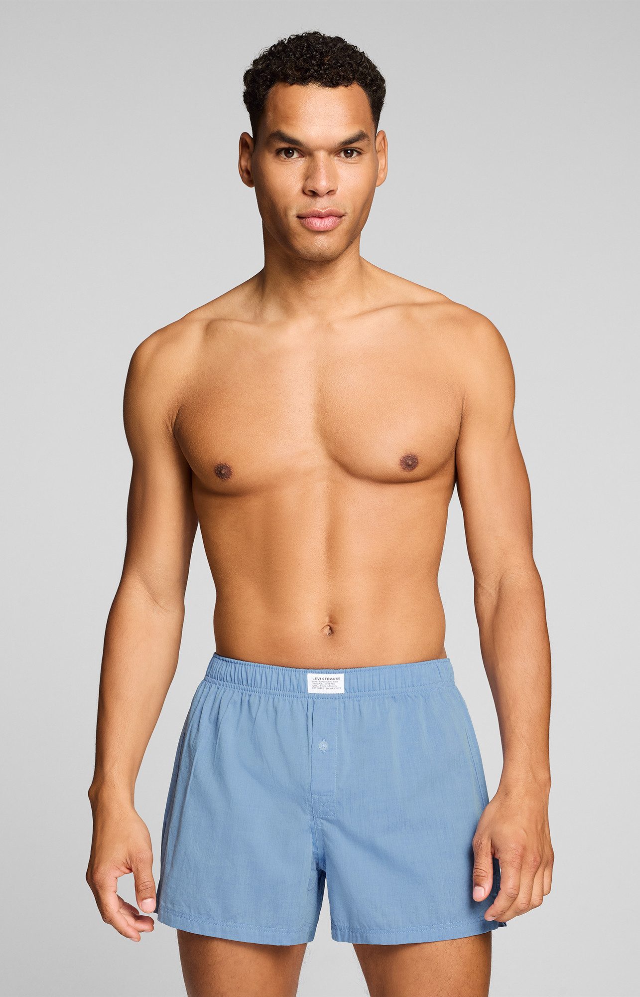 Levi's® Webboxer LEVIS MEN WOVEN BOXER 2P (2er Pack) mit Eingriff, Baumwolle, weites Bein