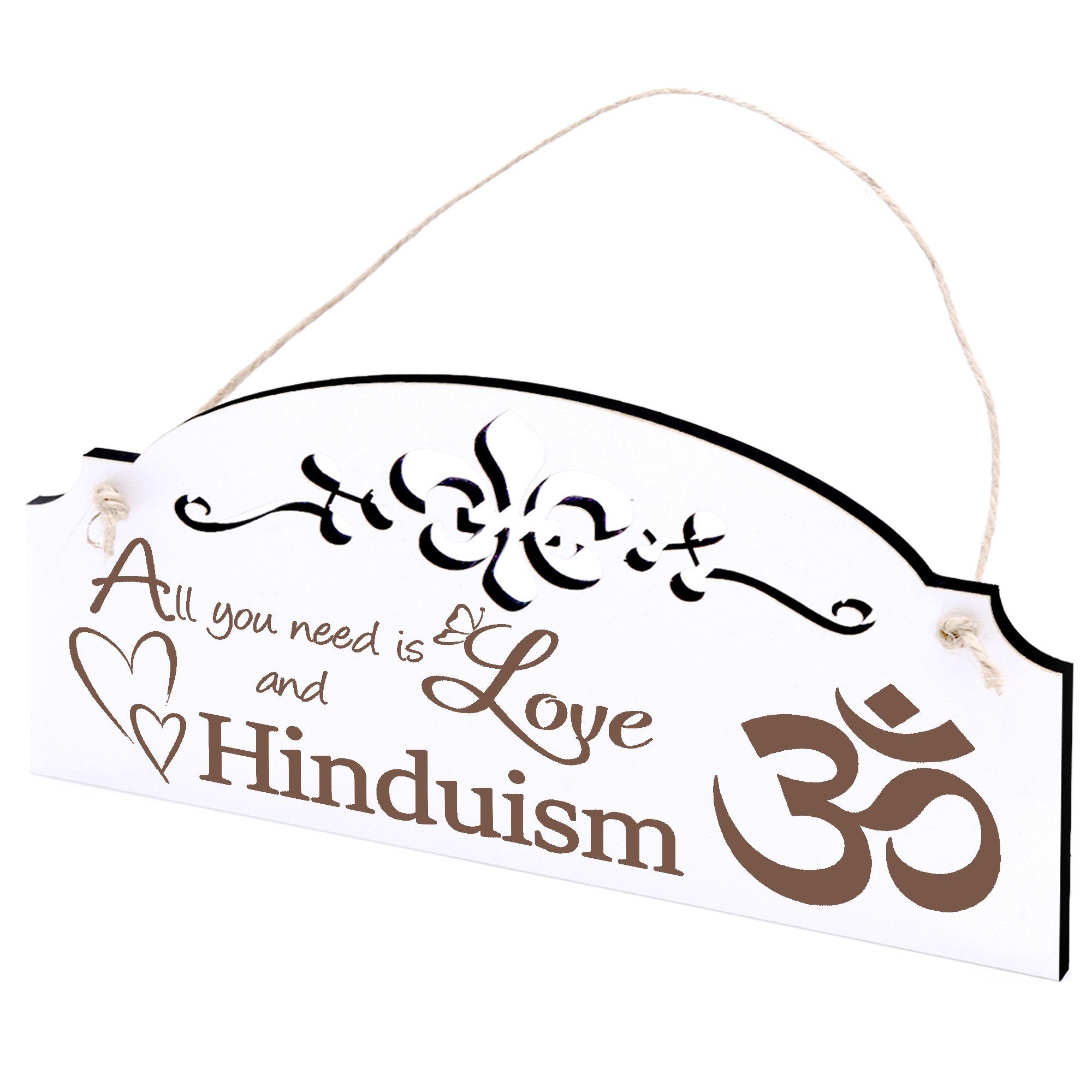 Dekolando Hängedekoration Hinduismus Deko 20x10cm All you need is Love