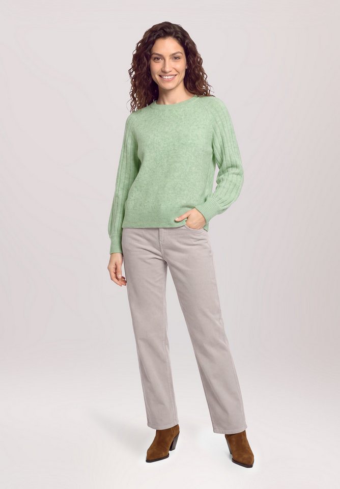 Cartoon Strickpullover Damen mit Rundhalsausschnitt (1-tlg)
