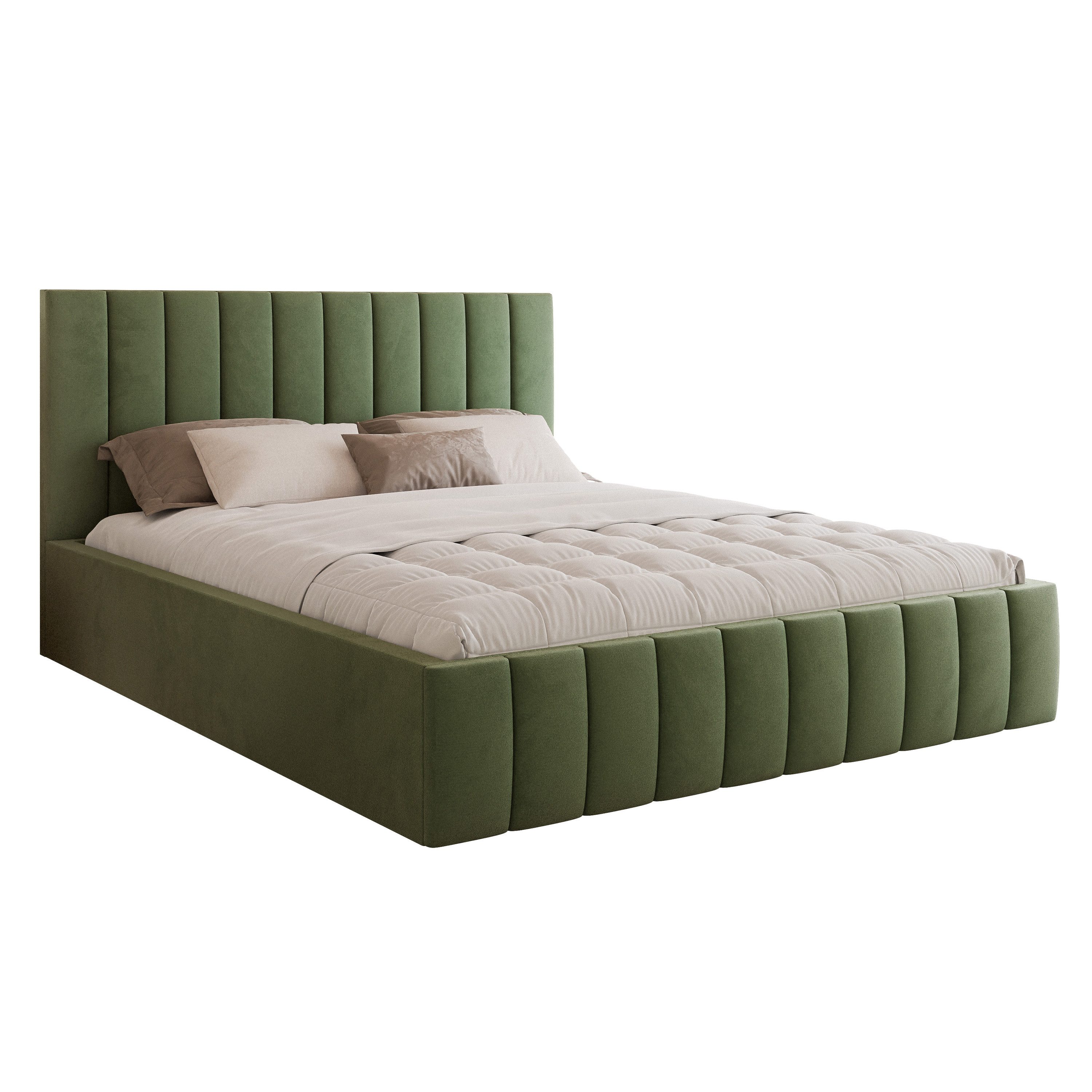 Goldstoff Polsterbett Elegantes Bett mit hohem günstig online kaufen