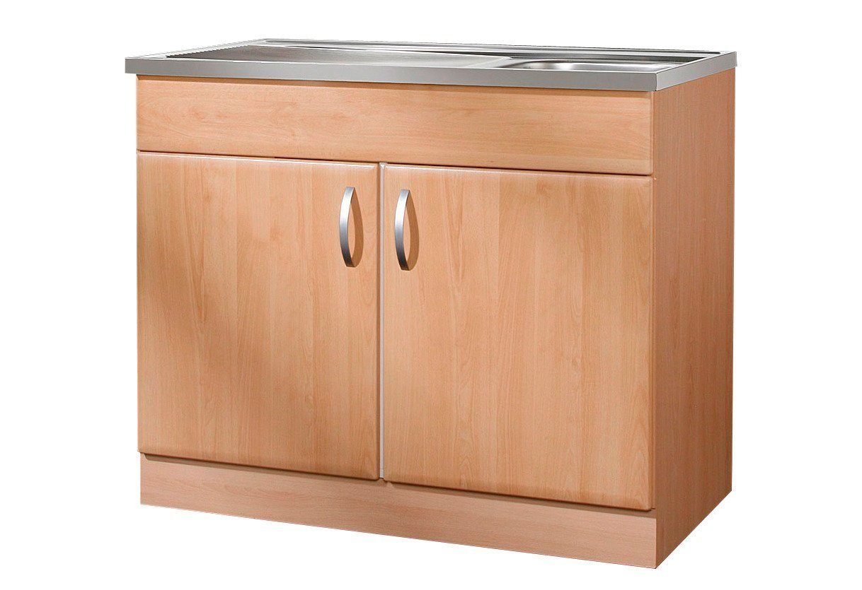 wiho Küchen Spülenschrank Prag B/T/H: 100/50/85 cm | Spülenschränke