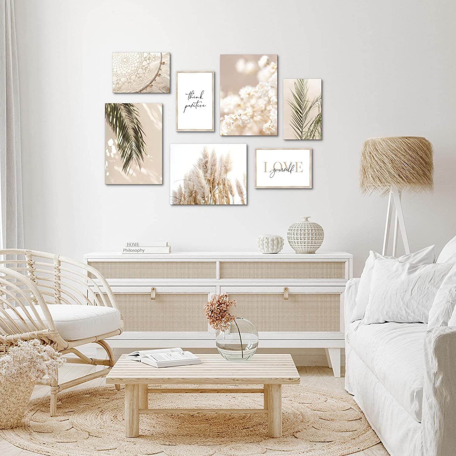 Novart Wandbild Wandbilder Wohnzimmer Boho Natur günstig online kaufen