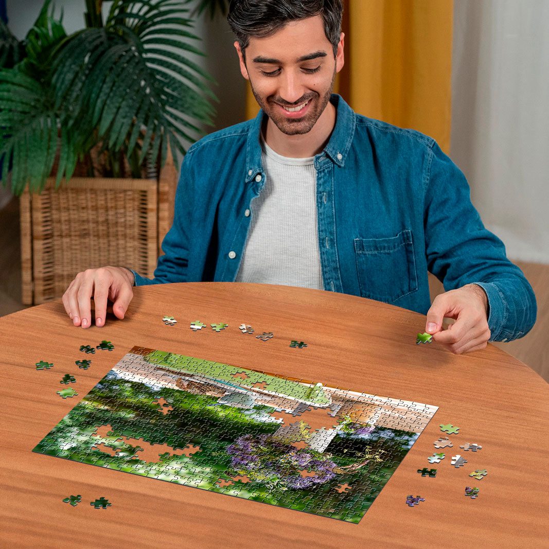 Ravensburger Puzzle Blumengruß am Gartentisch, 500 Puzzleteile, Made in Germany