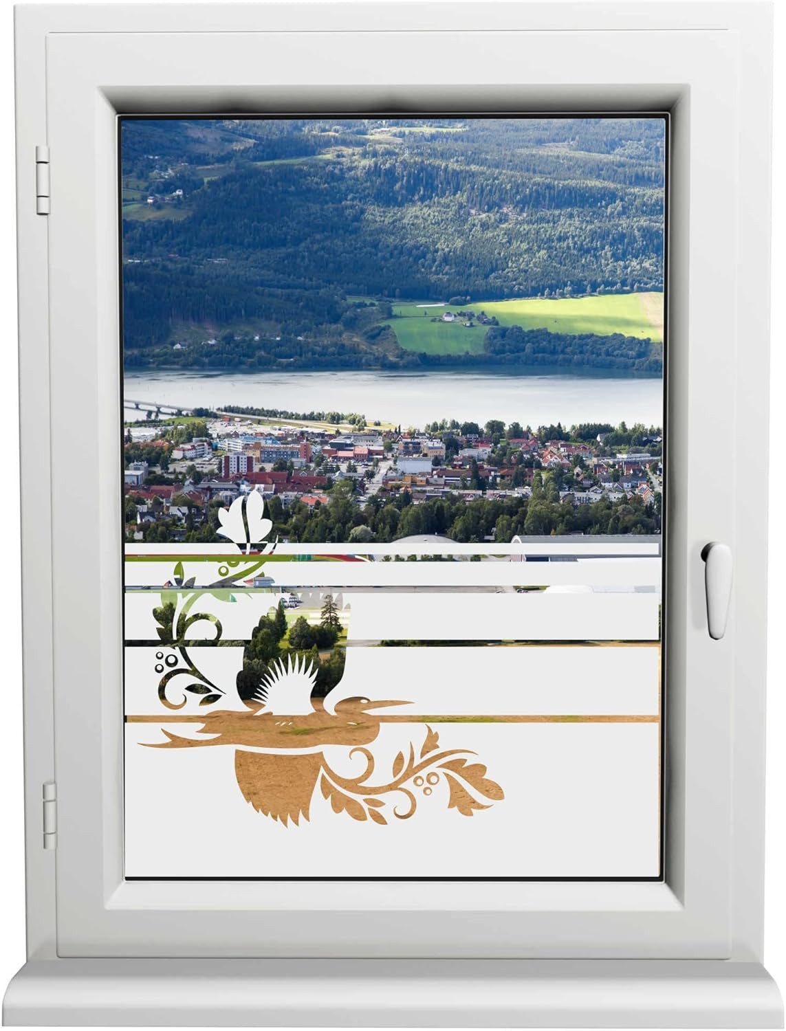 INDIGOS UG Fensterfolie Kran Fensterfolie – Sicht- & Sonnenschutz für Küche & Bad