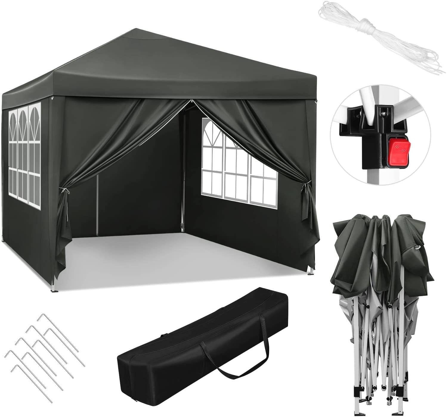 Woltu Faltpavillon, mit 4 Seitenteilen, aus günstig online kaufen