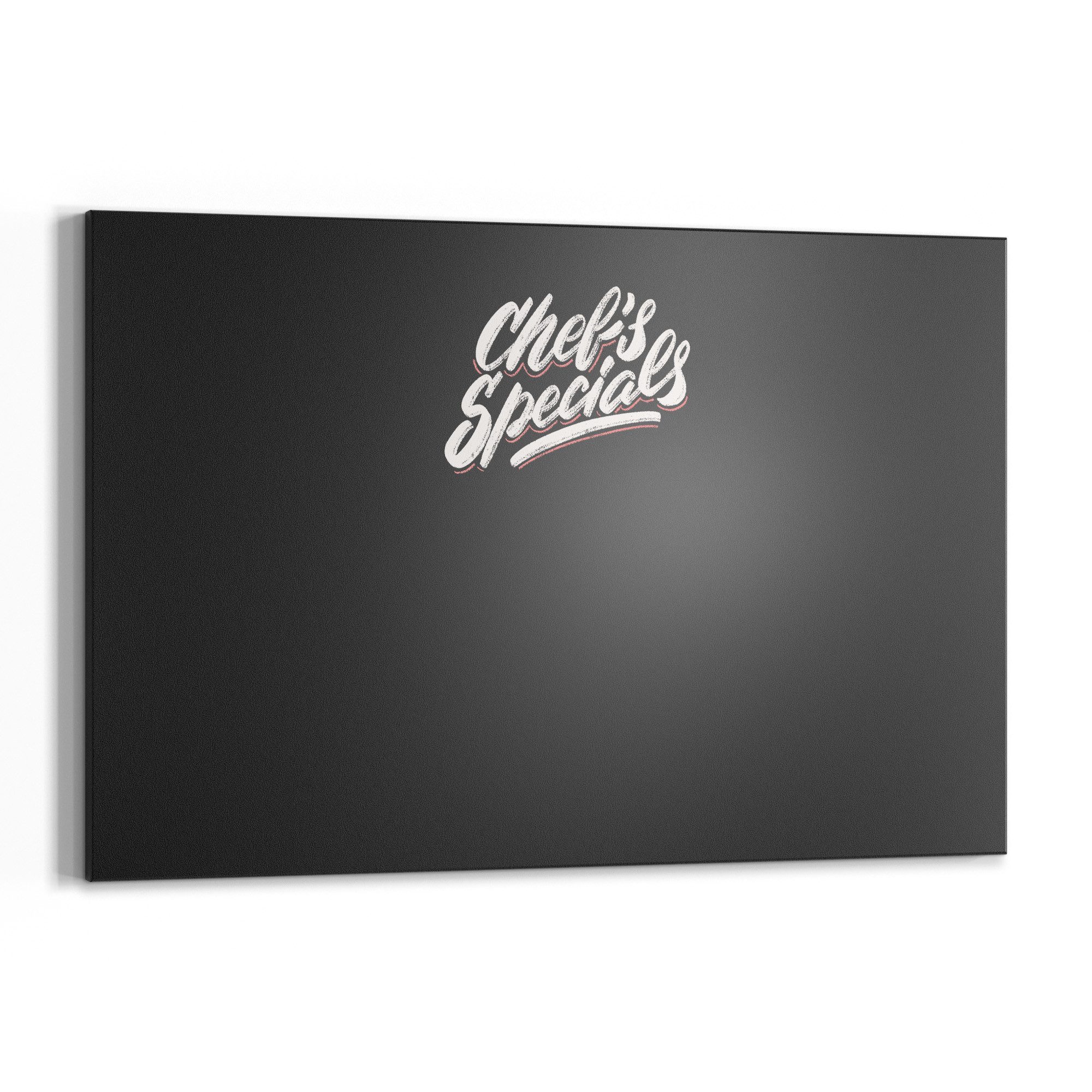 DEQORI Wandtafel 'Küchen-Specials', (1-tlg), Metall Kreidetafel bedruckt Schreibtafel modern Schiefertafel Tafel