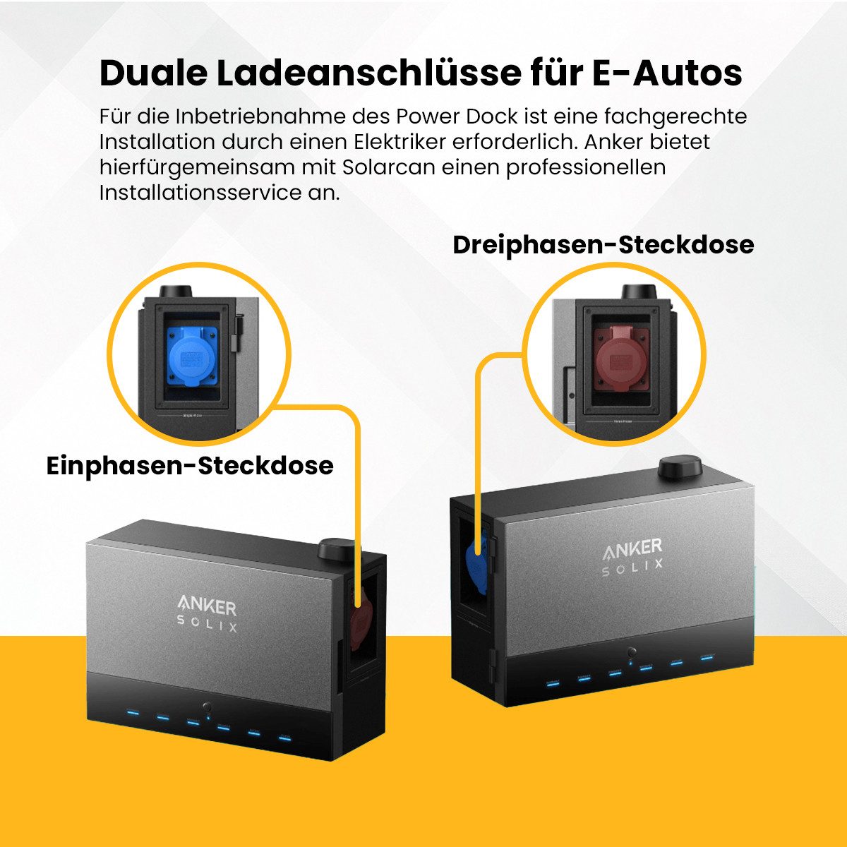 Anker Balkonkraftwerk Anker SOLIX Solarbank Power Dock mit Anker SOLIXSolarbank 3 E2700 Pro, (0x/1x/2x Anker SOLIX Solarbank 3 E2700 Pro (optional), Flexibel erweiterbar – kombiniere bis zu 4 Solarbanks