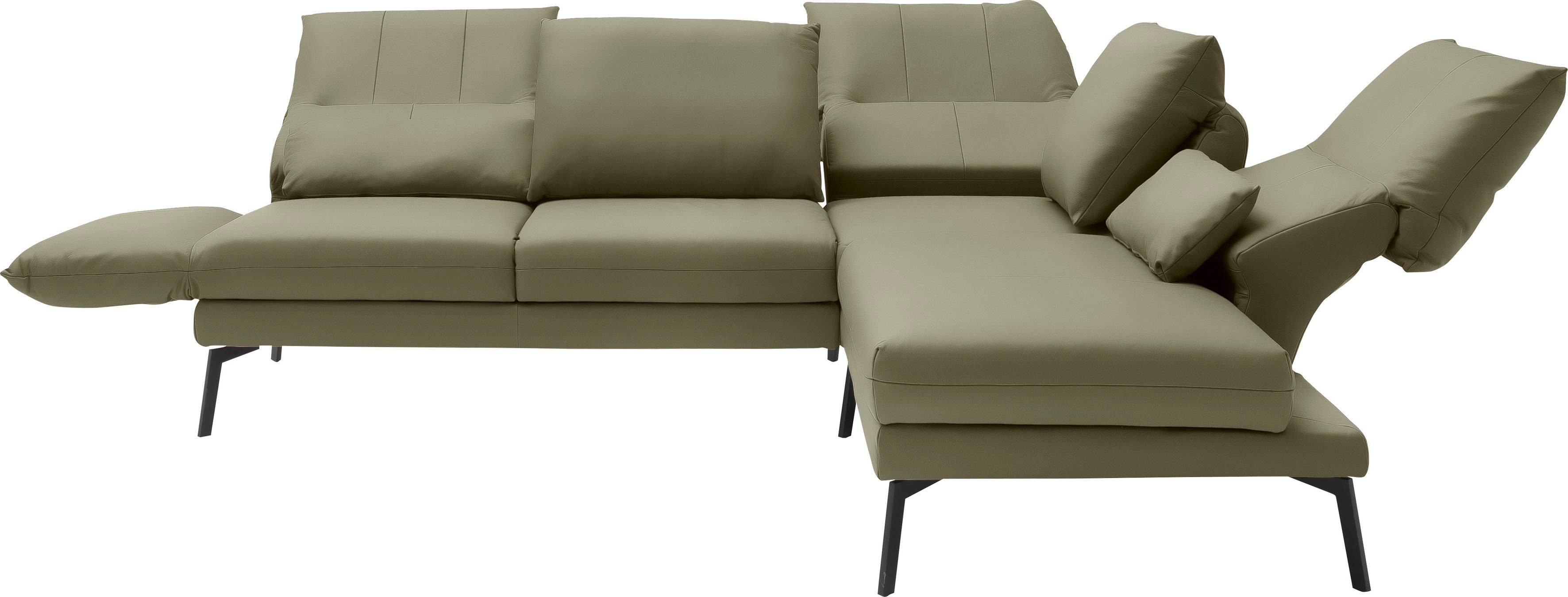 SCHÖNER WOHNEN-Kollektion Ecksofa Spin, Multifunktionssofa, bequem und hochwertige Verarbeitung, L-Form, Drehsitz-Funktion, USB-Anschluss, Armlehnfunktion, Rückenverstellung