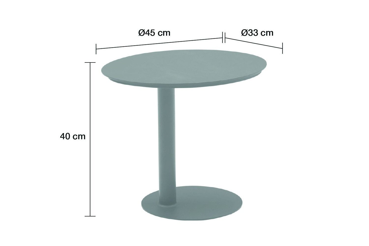 dasmöbelwerk Gartentisch Couchtisch Madison Gartentisch Loungetisch Oval 33x45x40 cm Anthrazit