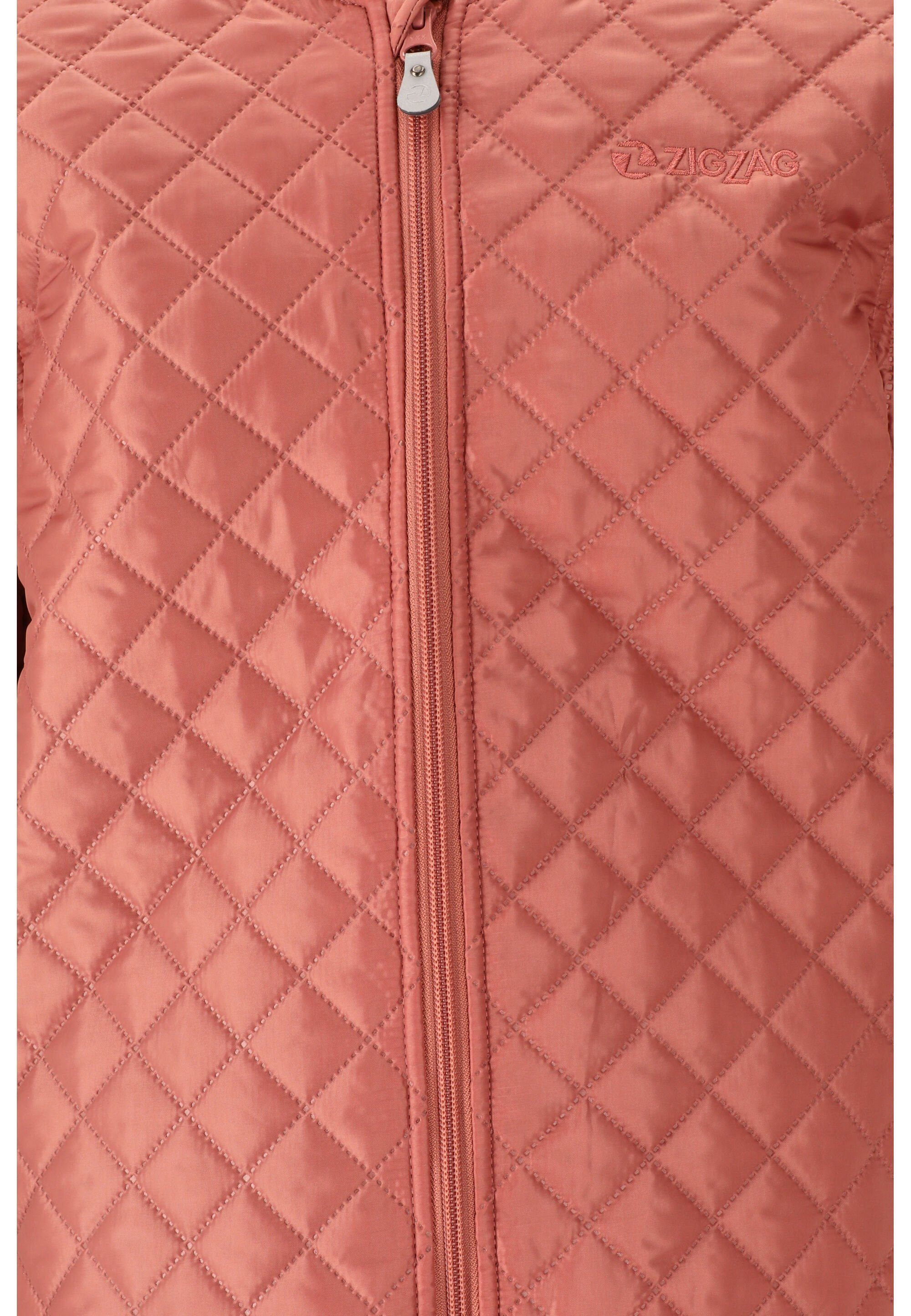 Steppung wärmender rosa mit ZIGZAG Tiger, Skianzug