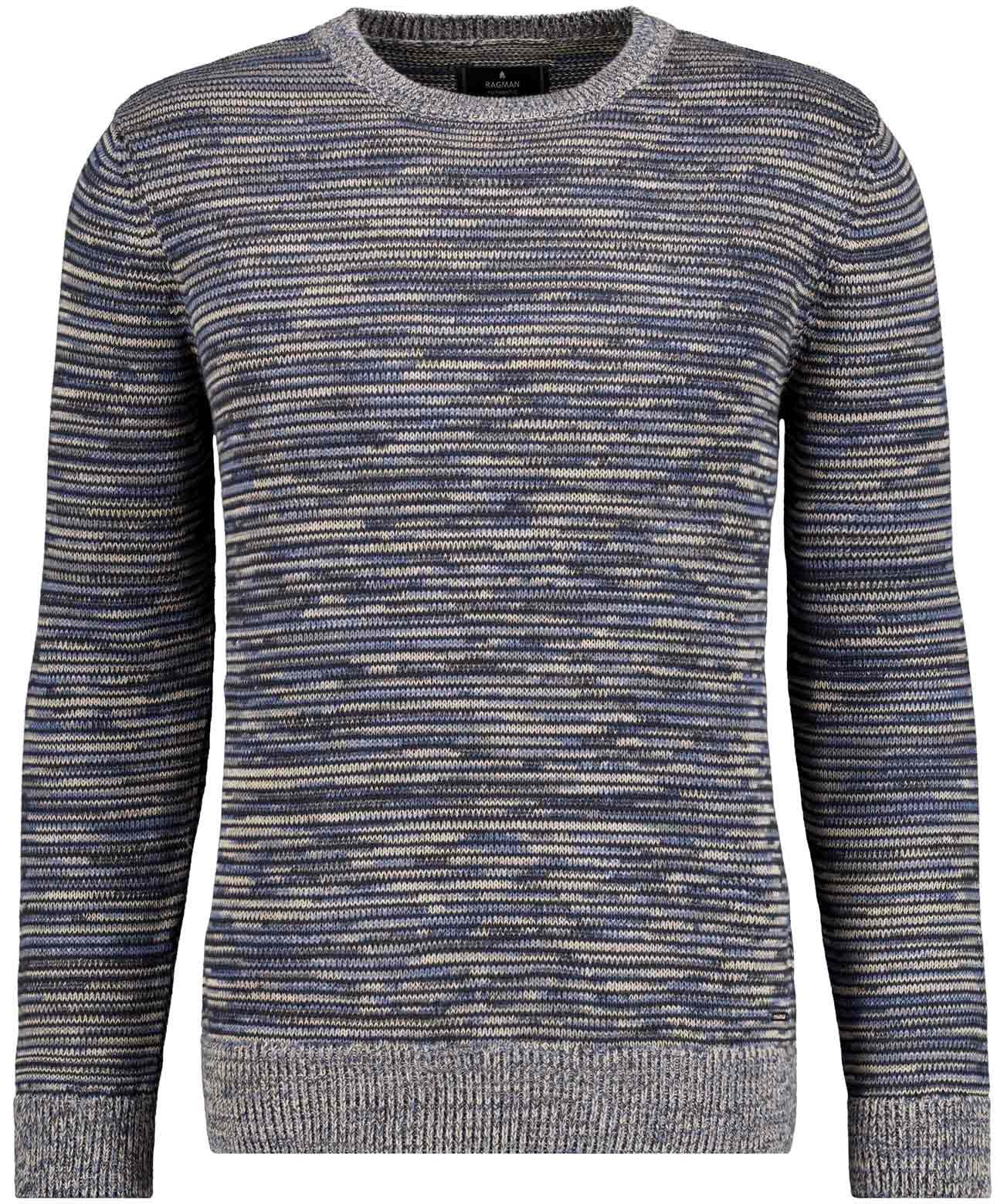 RAGMAN Poloshirt Crew neck stripe