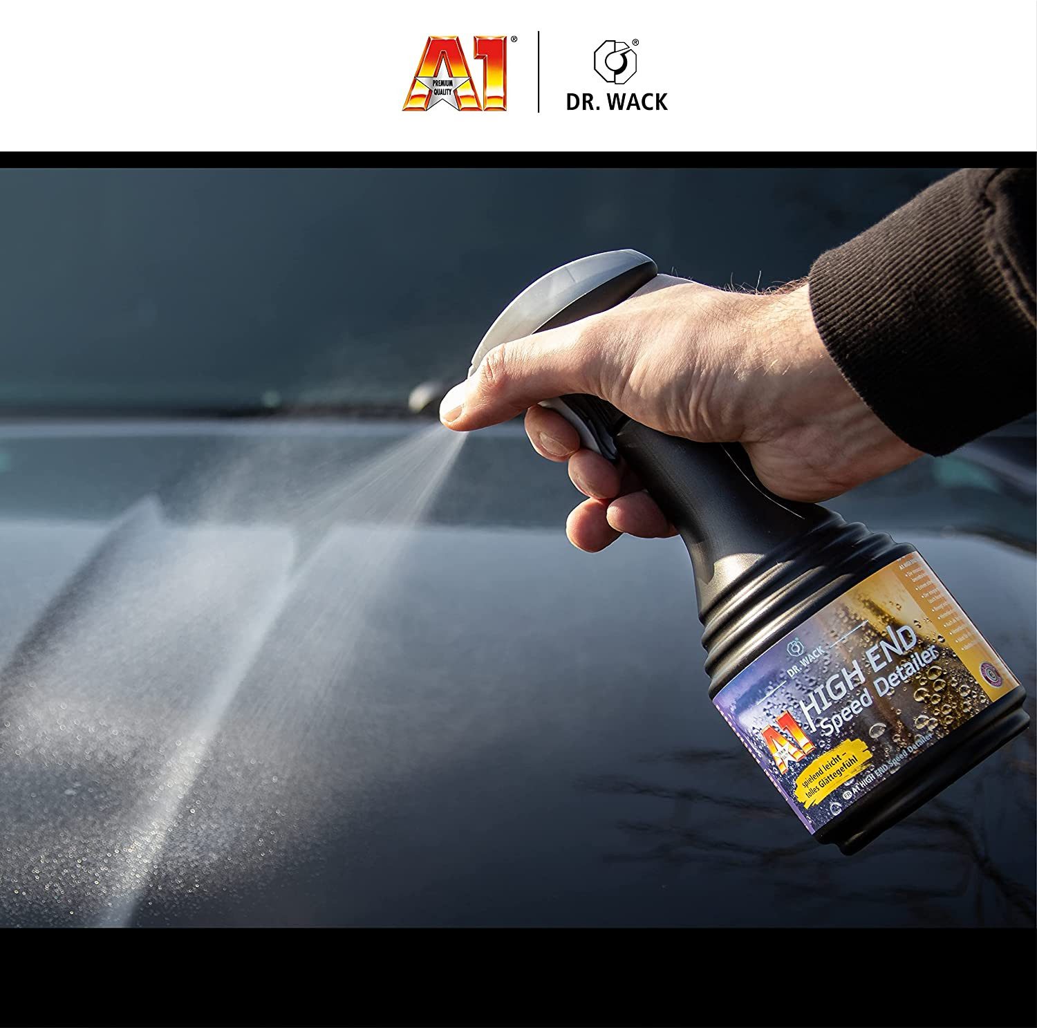 detailmate Dr.Wack A1 High End Speed Detailer 500 ml Superflausch Mikrofasertuch Autoshampoo (Reinigungsmittel, Wasch Reinigungsset, Aussen)